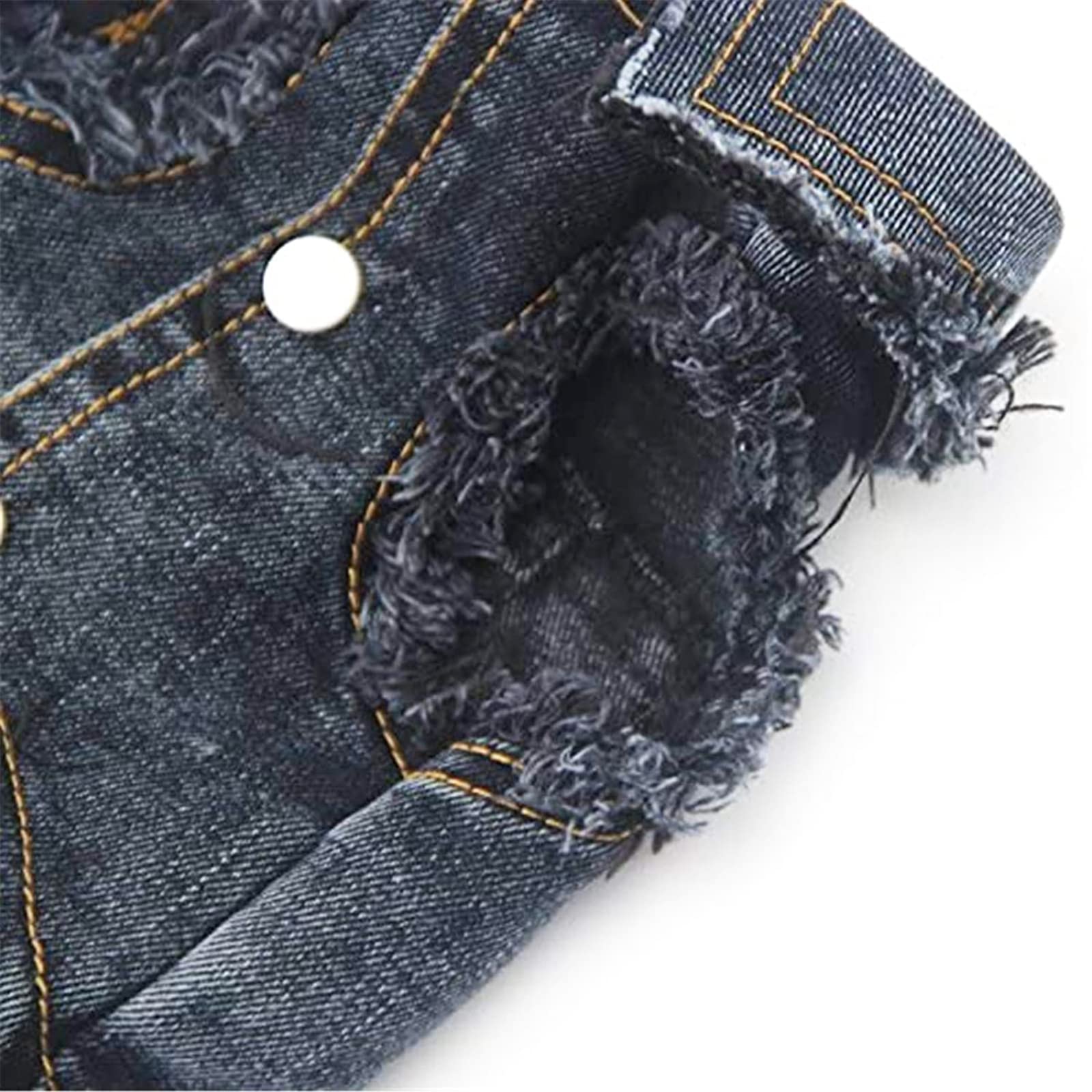 Doggyzstyle Pet Vests Dog Denim Jacket Hoodies Puppy Jacket For Small Medium Dogs (Xs, Black Print)