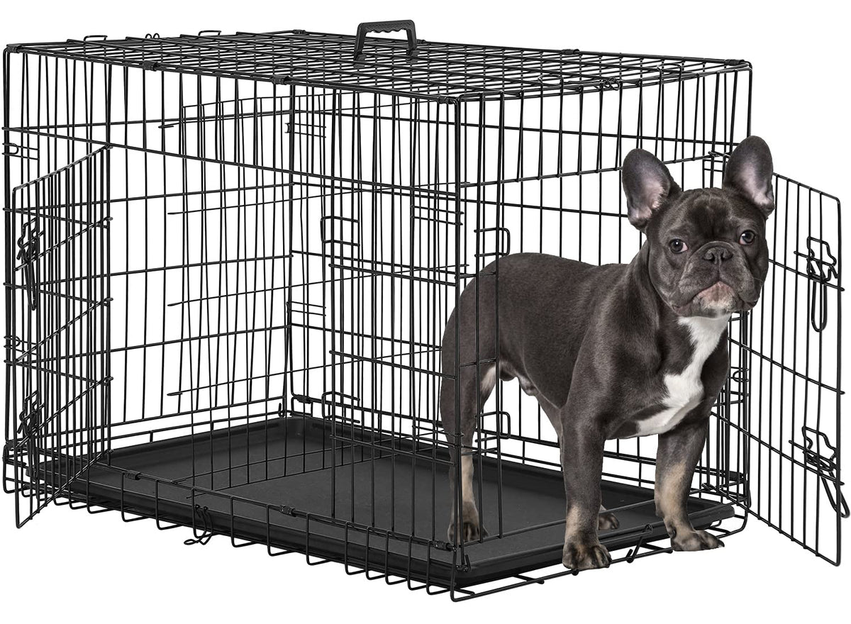 Bestpet 30 Inch Dog Crates For Medium Small Dogs Folding Mental Wire Crates Dog Kennels Outdoor And Indoor Pet Dog Cage Crate Wi