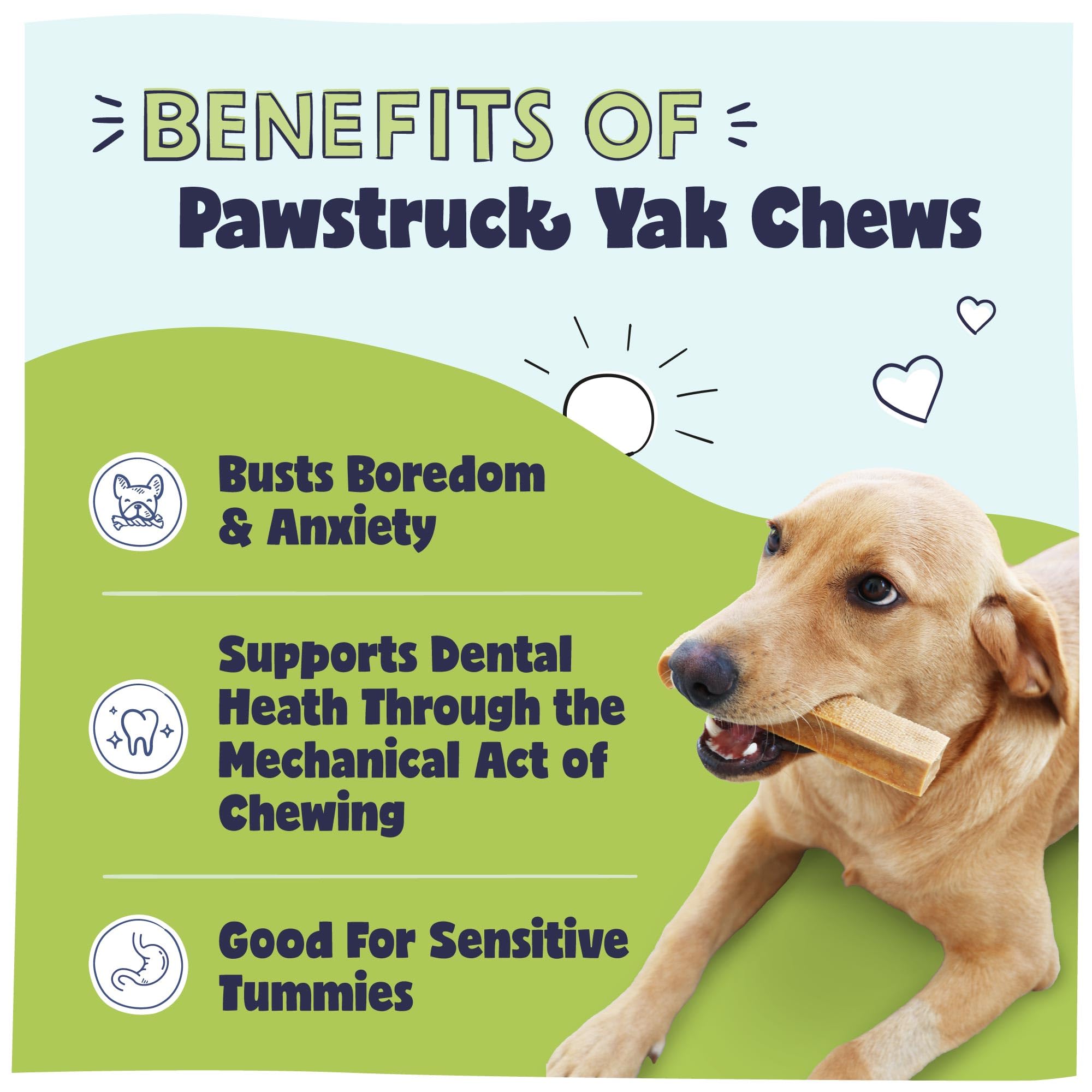 Pawstruck Monster Yak Dog Chew (6-7 oz) - Natural Himalayan Yak & Cow Milk/Cheese Long-Lasting, Jumbo Treat for Dog, Best XL Thi