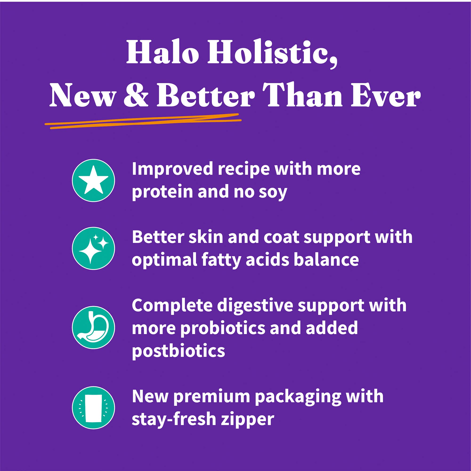 Halo Holistic Vegan Dog Food, Plant-Based Recipe with Kelp, Dry Dog Food, Complete Digestive Health, Kibble for Adult Dogs, 10 l
