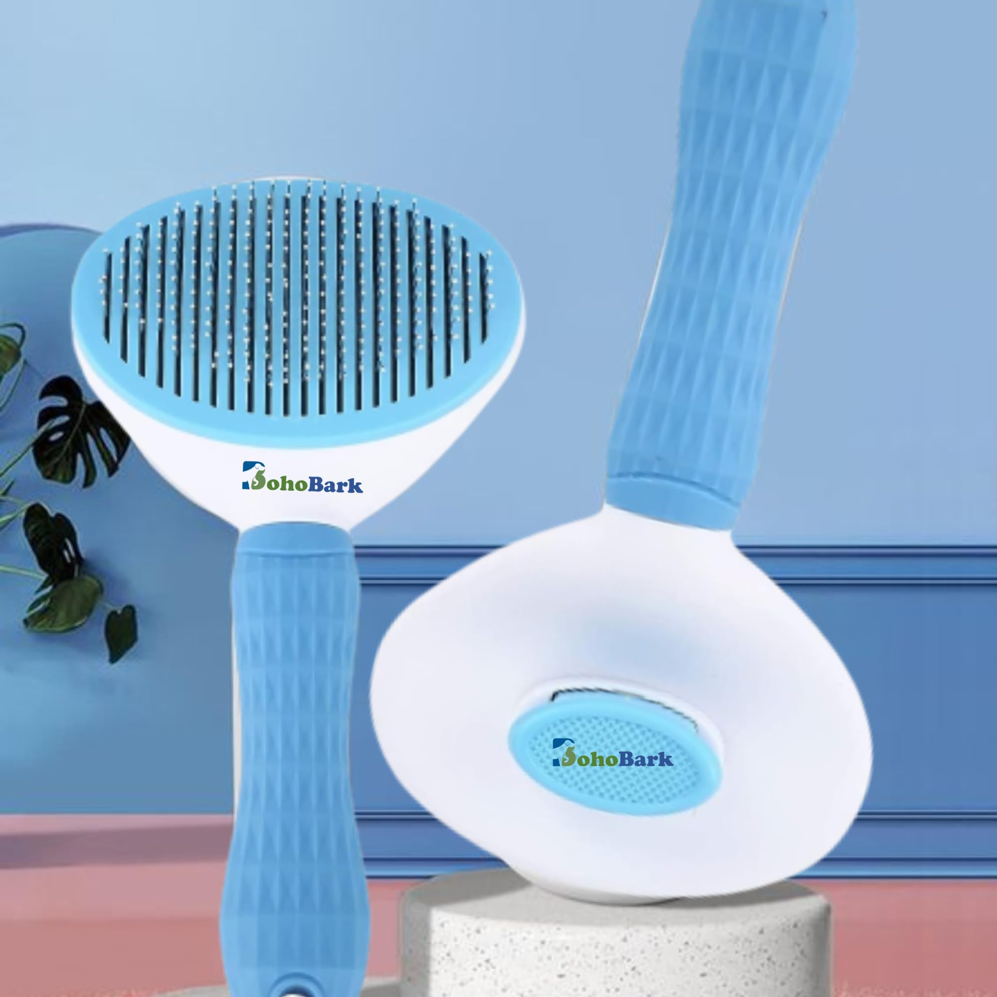 Bohobark 2In1 Tool Pet Grooming Brush | Dog Hair Brushes For Shedding And Removing Mats And Tangles | Comb For Dogs And Cat | 