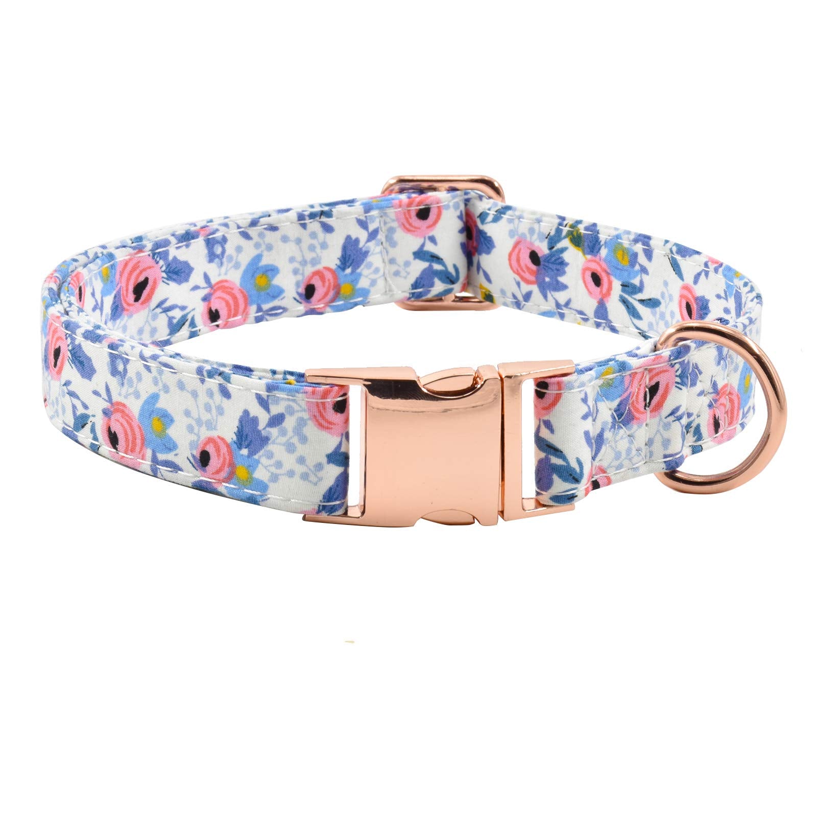 Metal Buckle Dog Collar, Durable Adjustable Dog Collar Soft For Small Medium Large Dogs (S(10-14In), Flower2)