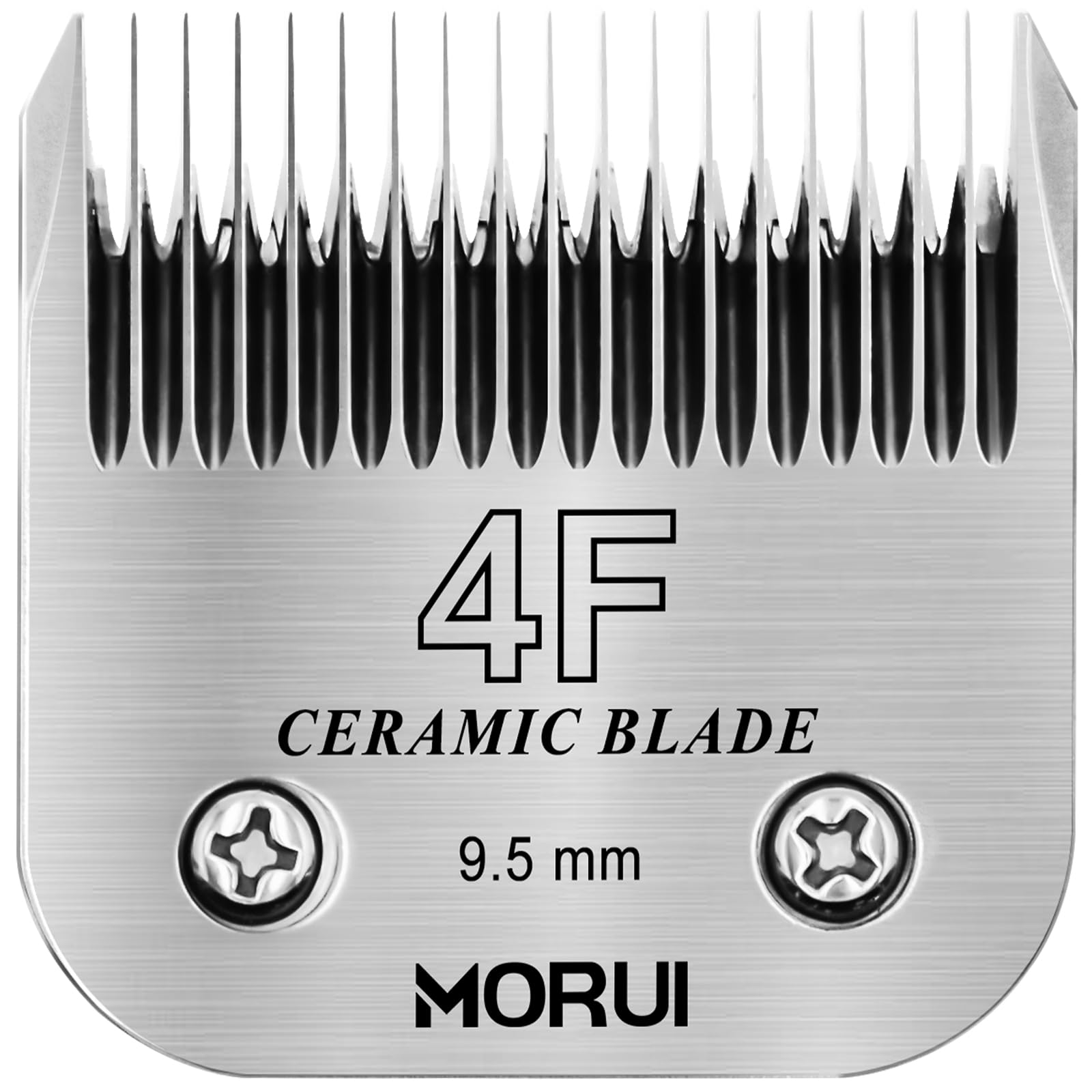 Morui 4F Cut Length 3/8'(9.5Mm) Detachable Ceramic Pet Dog Clipper Blades Compatible With Most Andis,Oster A5 Wahl Km Series Cl