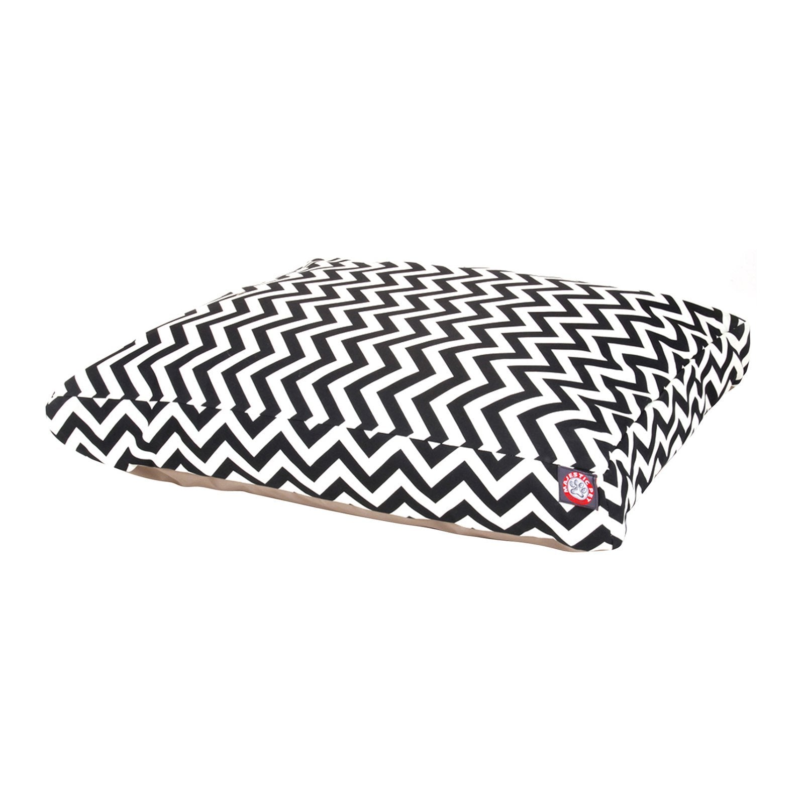 Gray Chevron Medium Rectangle Indoor Outdoor Pet Dog Bed With Removable Washable Cover By Majestic Pet Products