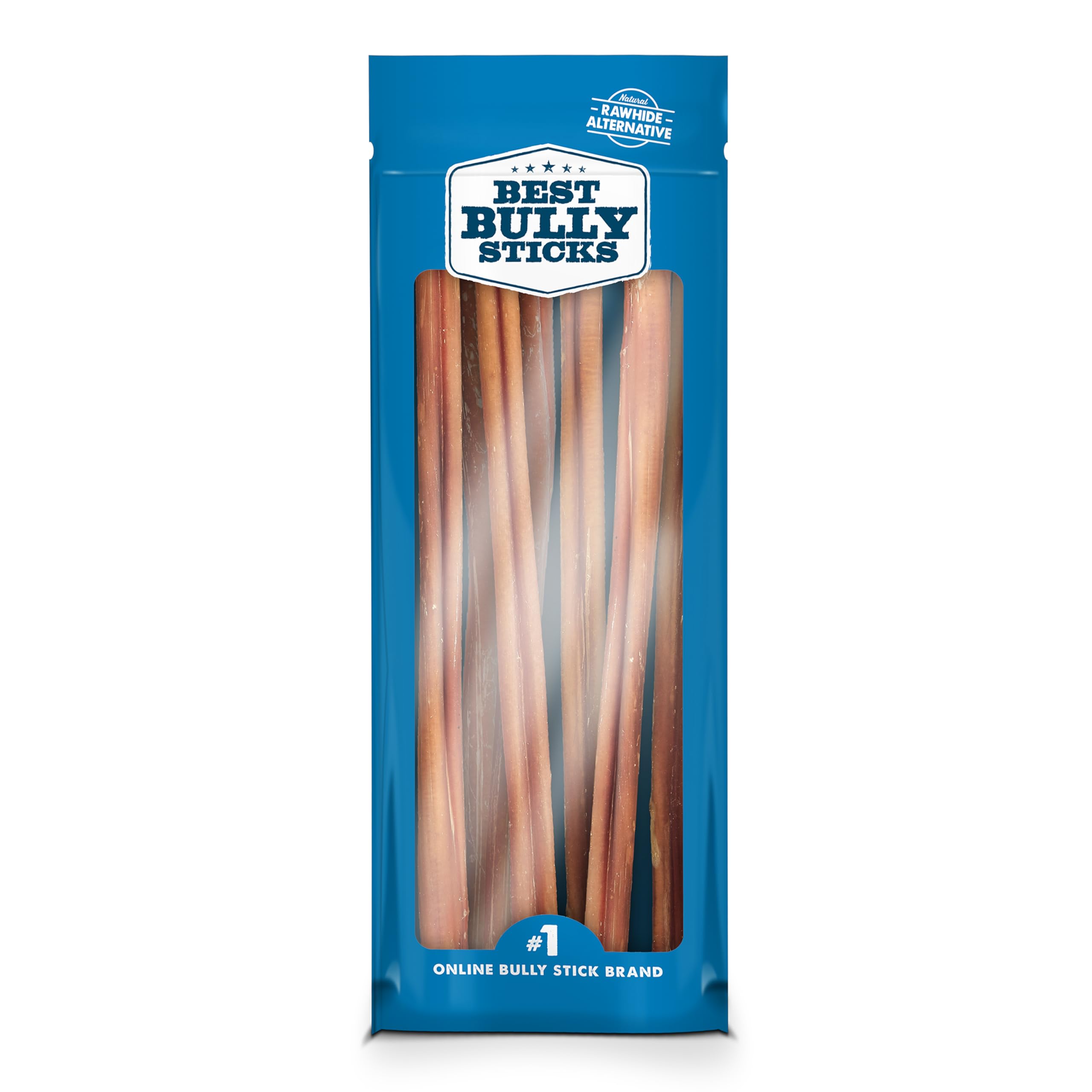 Best Bully Sticks for Dogs 12 Inch Bully Sticks, 8oz - 100% Natural Grass-Fed Beef Dog Bully Sticks for Medium/Large Dogs - Bull