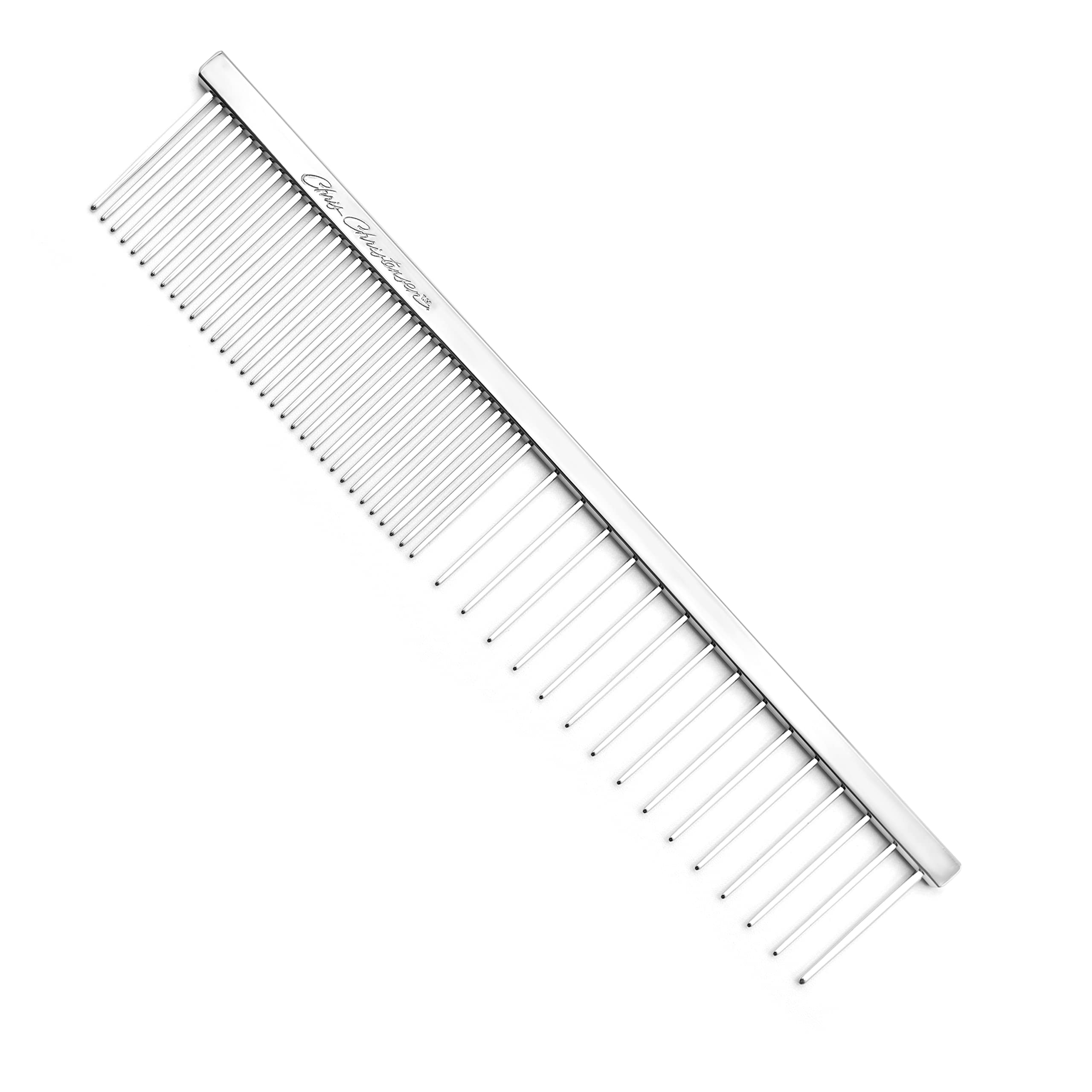 Chris Christensen 003 7.5 in. F/XC Greyhound-Style Butter Comb, Groom Like a Professional, Rounded Corners Prevent Friction and