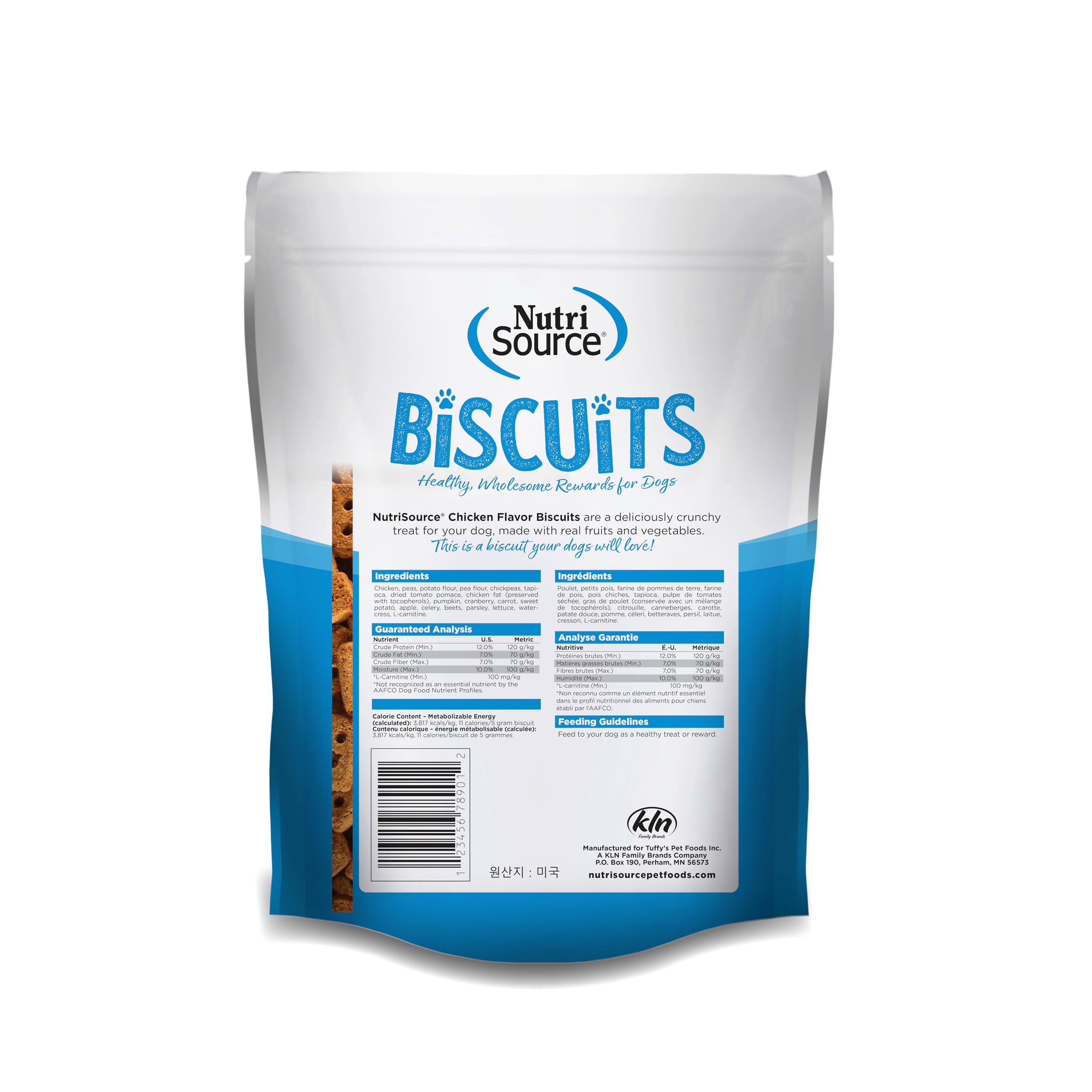 NutriSource Grain-Free Dog Treats, Chicken Biscuits, 14oz