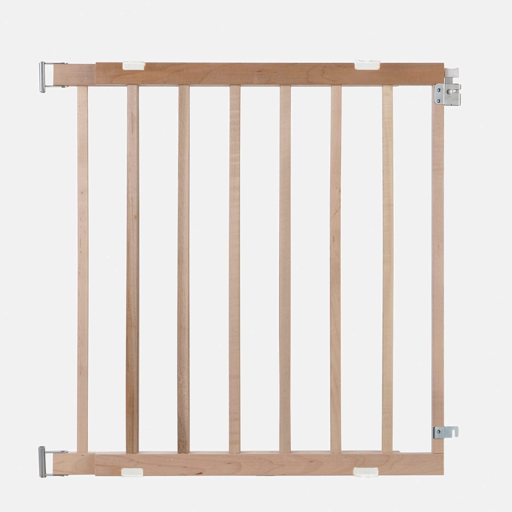Toddleroo by North States Stairway Swing Wooden Gate, Baby Gate for Stairs. Fits 28&quot;- 42&quot; Wide. Hardware Mount. Child Gates for Doorways. Made in USA (30&quot; Tall, Sustainable Hardwood)
