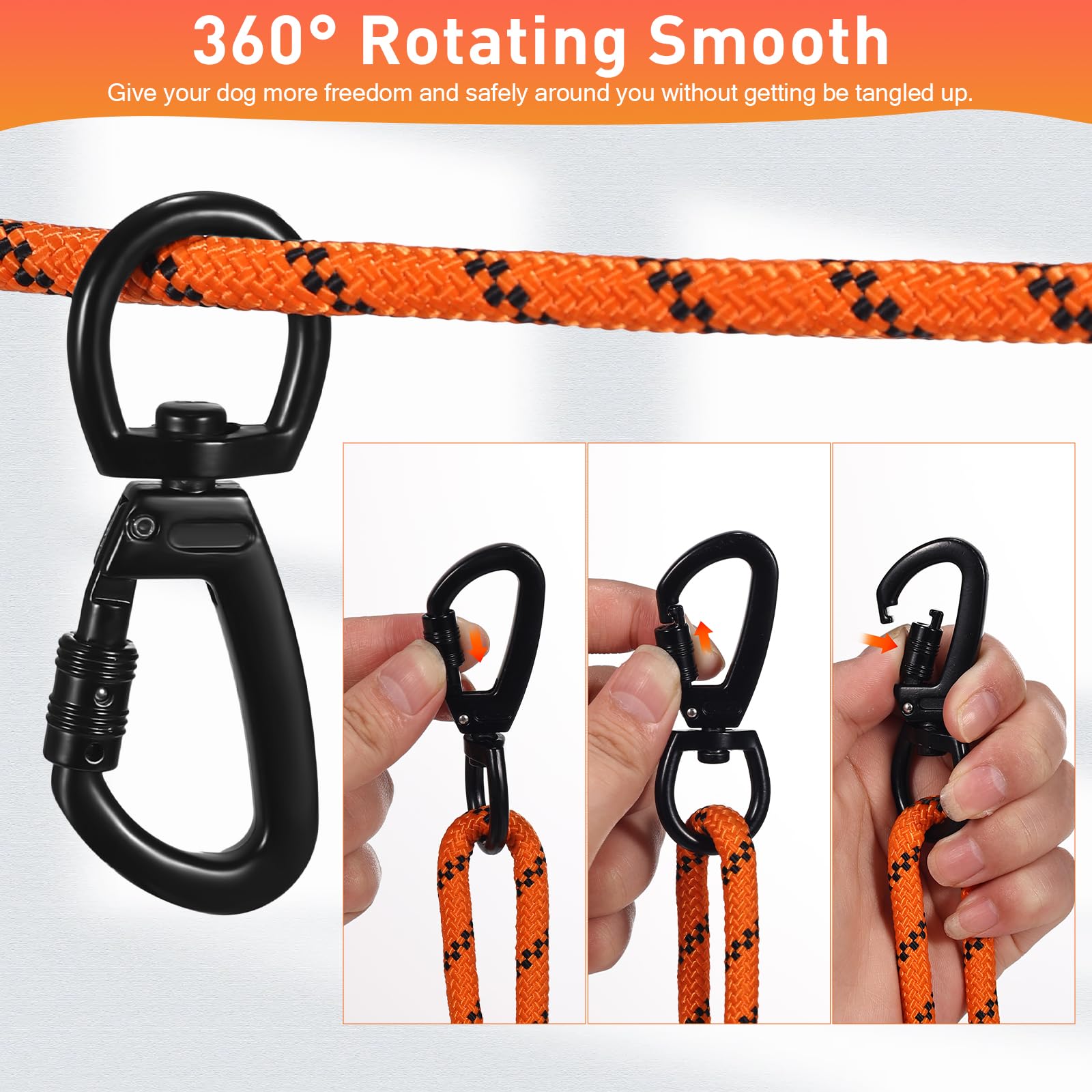 Dog Tie Out Cable For Camping 100Ft, Dog Runner For Yard Hold Up To 350Lbs, Portable Dog Camping Essentials For Outside