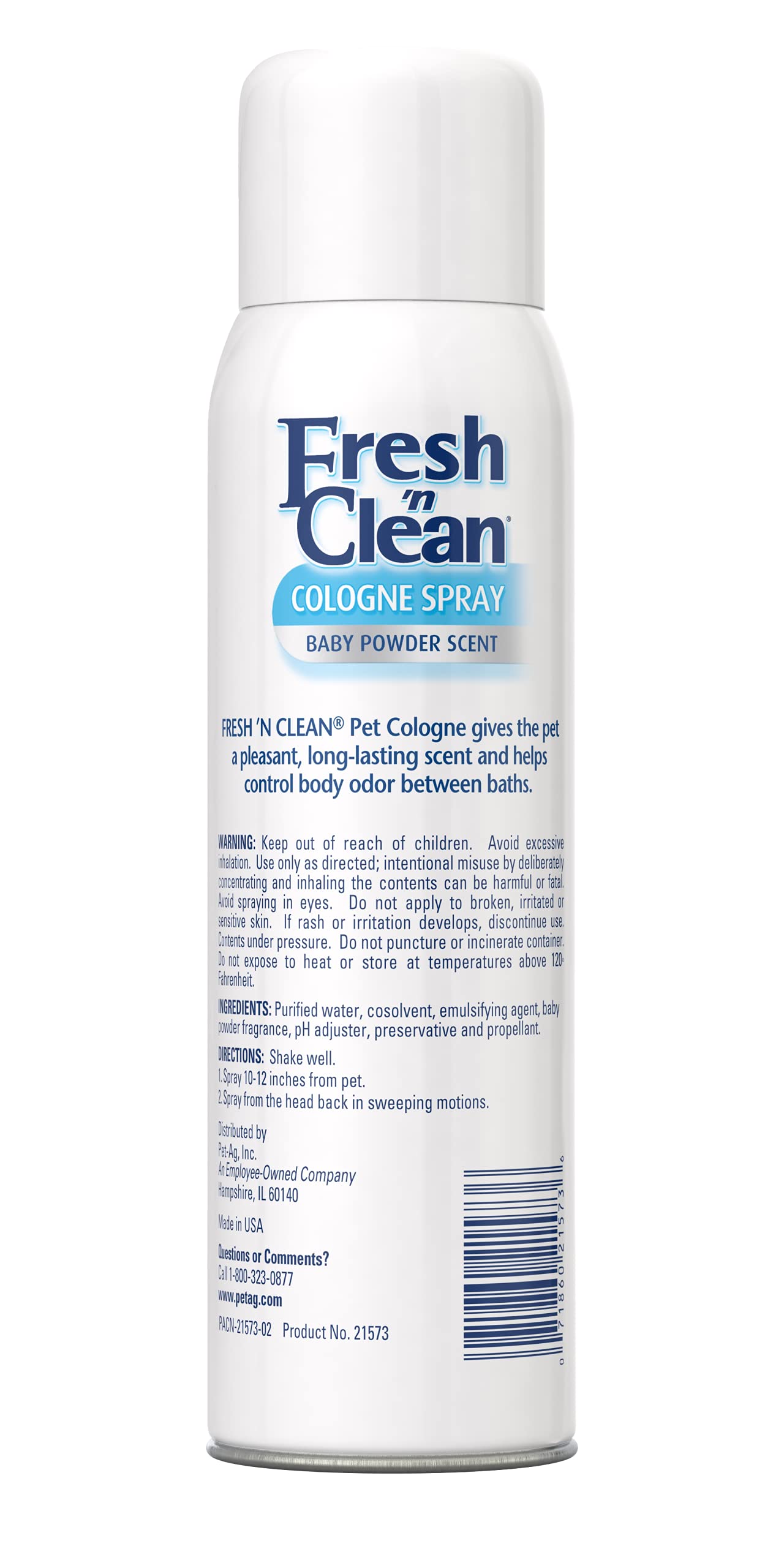 PetAg Fresh 'n Clean Cologne Spray - Baby Powder Scent - 12 Ounce - Plastic
