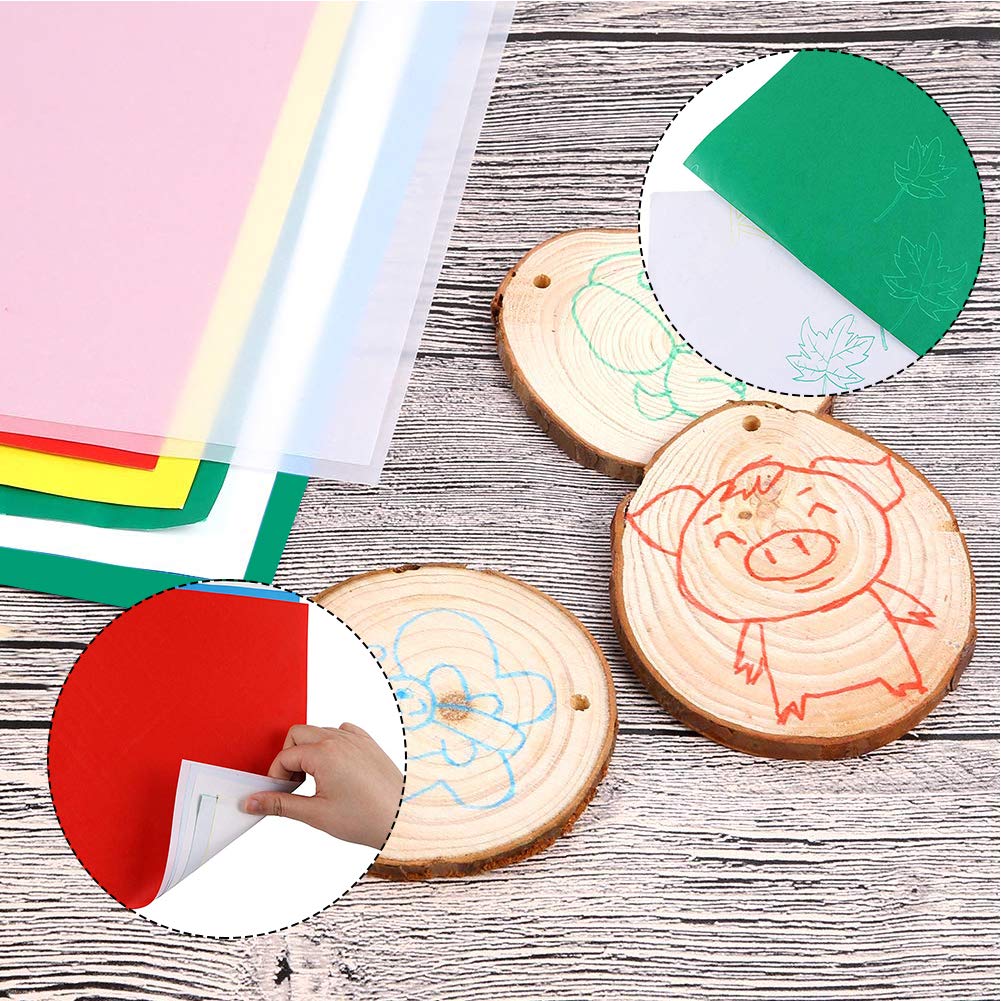 100 Sheets Carbon Transfer Paper,Tracing Paper Carbon Graphite Copy Paper With 5 Pieces Embossing Styluses Stylus Dotting Tools