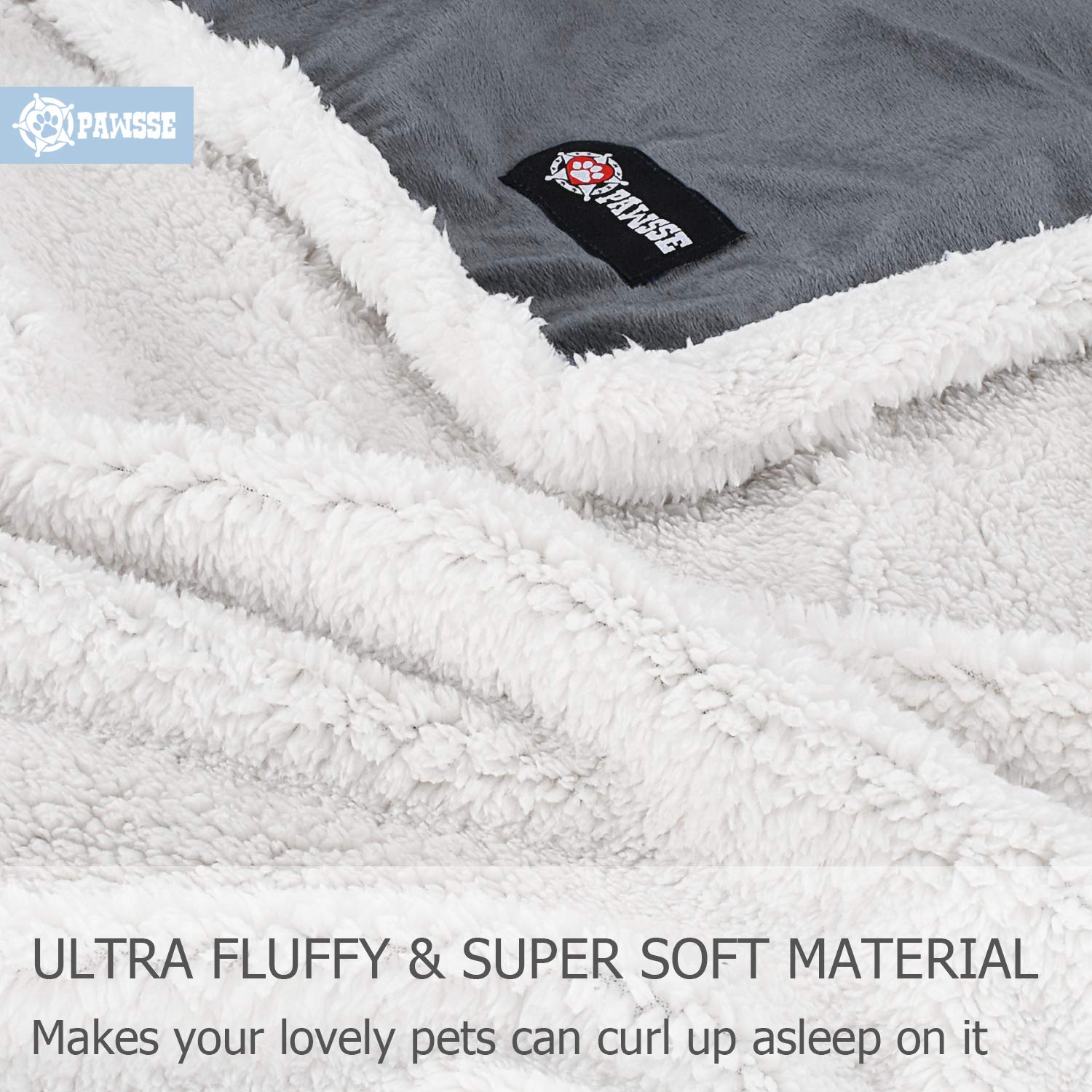 Puppy Blanket, Super Soft Sherpa Dog Blankets And Throws Cat Fleece Sleeping Mat For Pet Small Animals 45X30 Grey