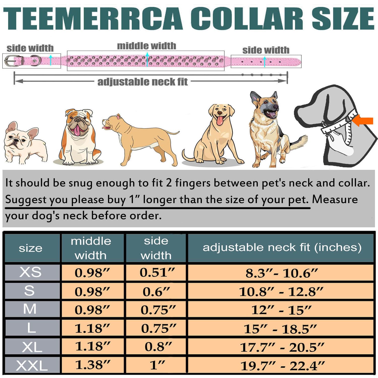 Teemerryca Adjustable Pu Leather Spiked Studded Dog Collars With A Squeak Ball Gift For Small Medium Large Pets Like Cats/Pit Bull/Bulldog/Pugs/Husky, Purple, L 15'-18.5'
