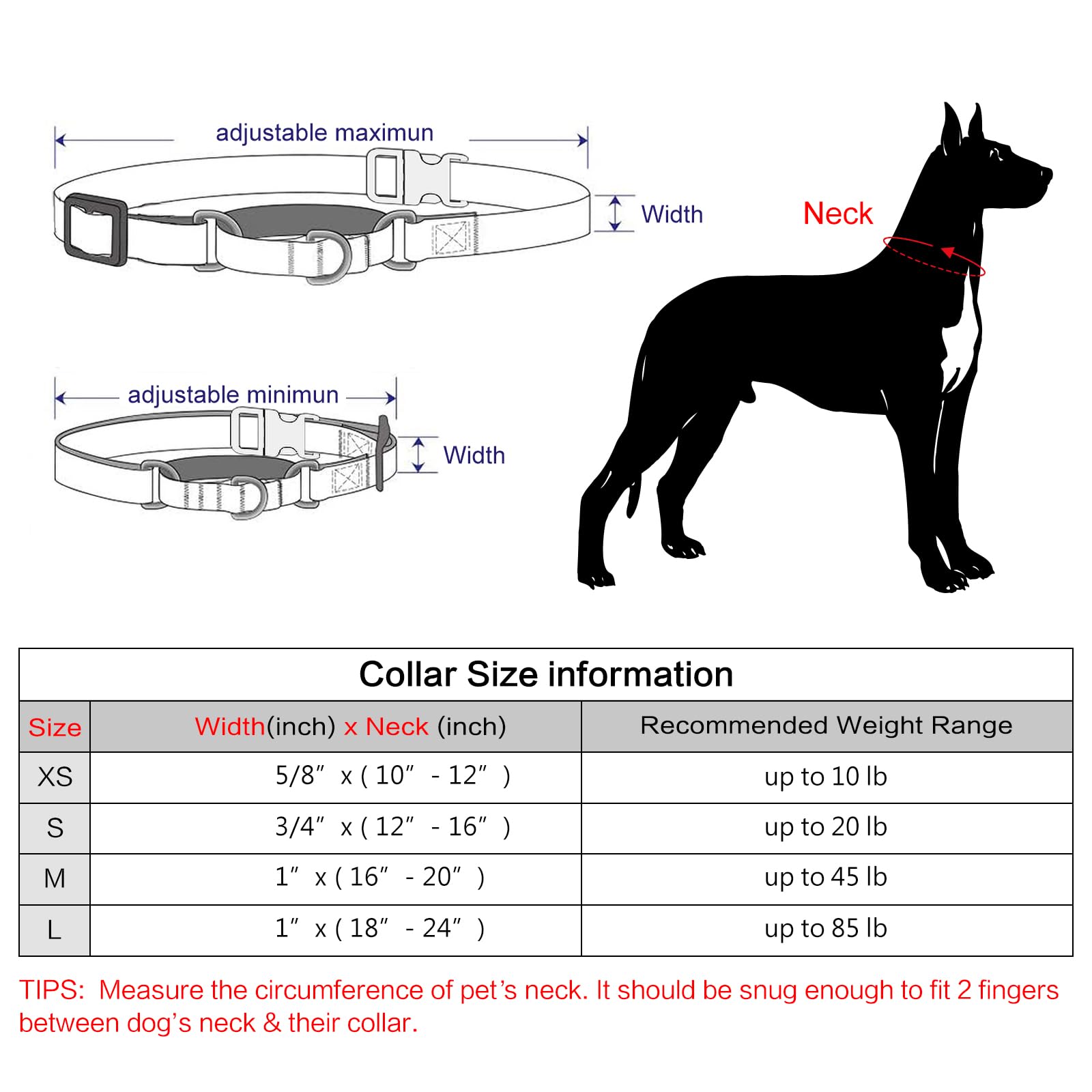 Plutus Pet Reflective Martingale Collar With Buckle - Durable And Adjustable Training Collar For No Pulling, Dog Choker Collar For Small Medium Large Dogs, Navy Blue, M