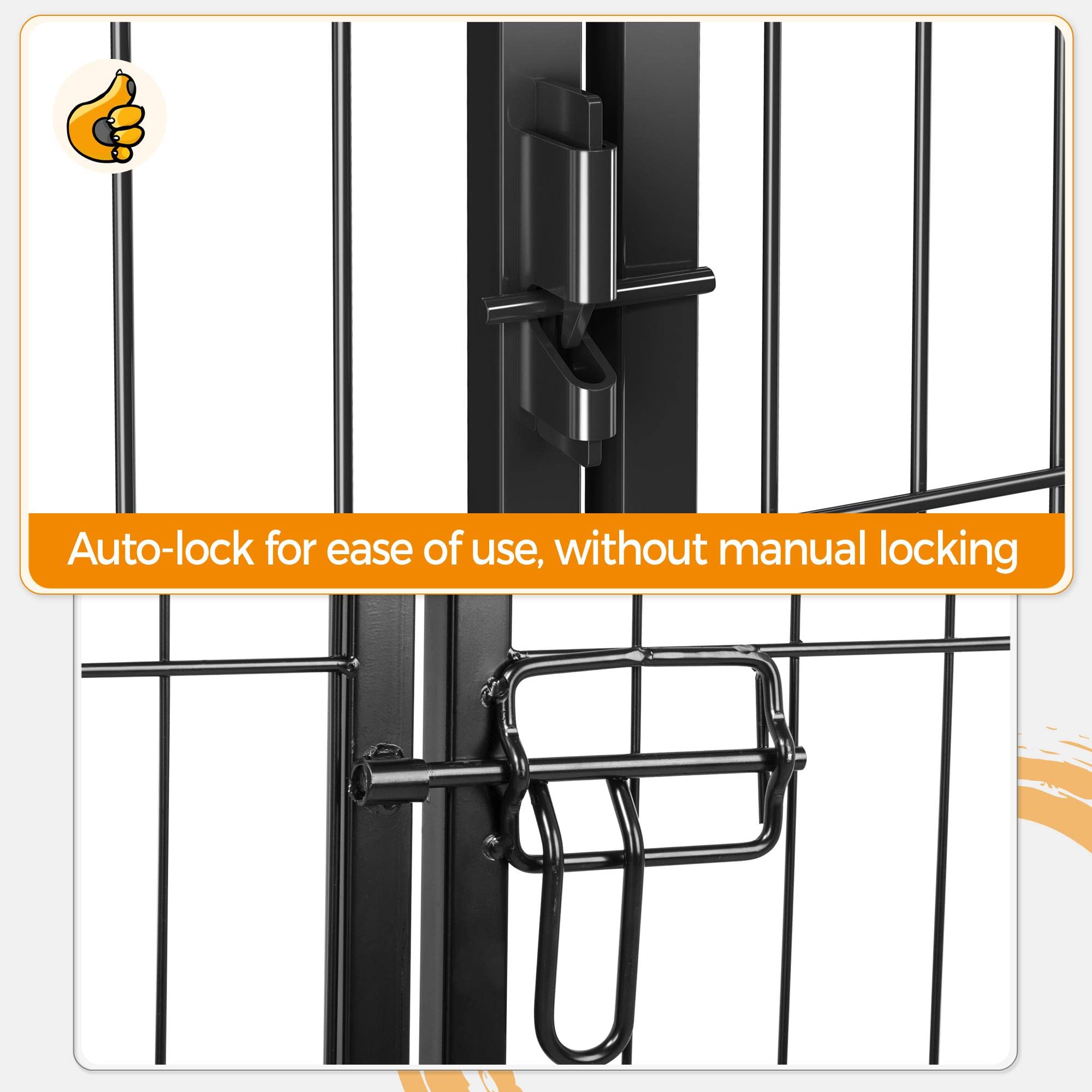 Topeakmart Foldable 8 Panels Dog Playpen Metal Pet Playpen Dog Exercise Pen Barrier With Door Portable Duck Chicken Puppy Fence