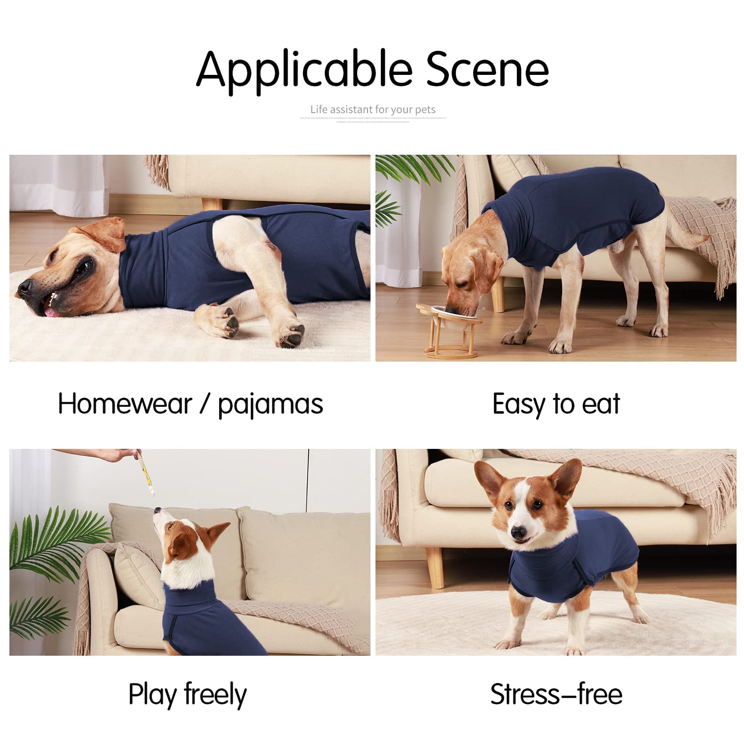 Dog Sweater Pullover Cold Weather Vest For Dogs Dog Sweatshirt & Jacket For Indoor And Outdoor Use (X-Small, Navy Blue)