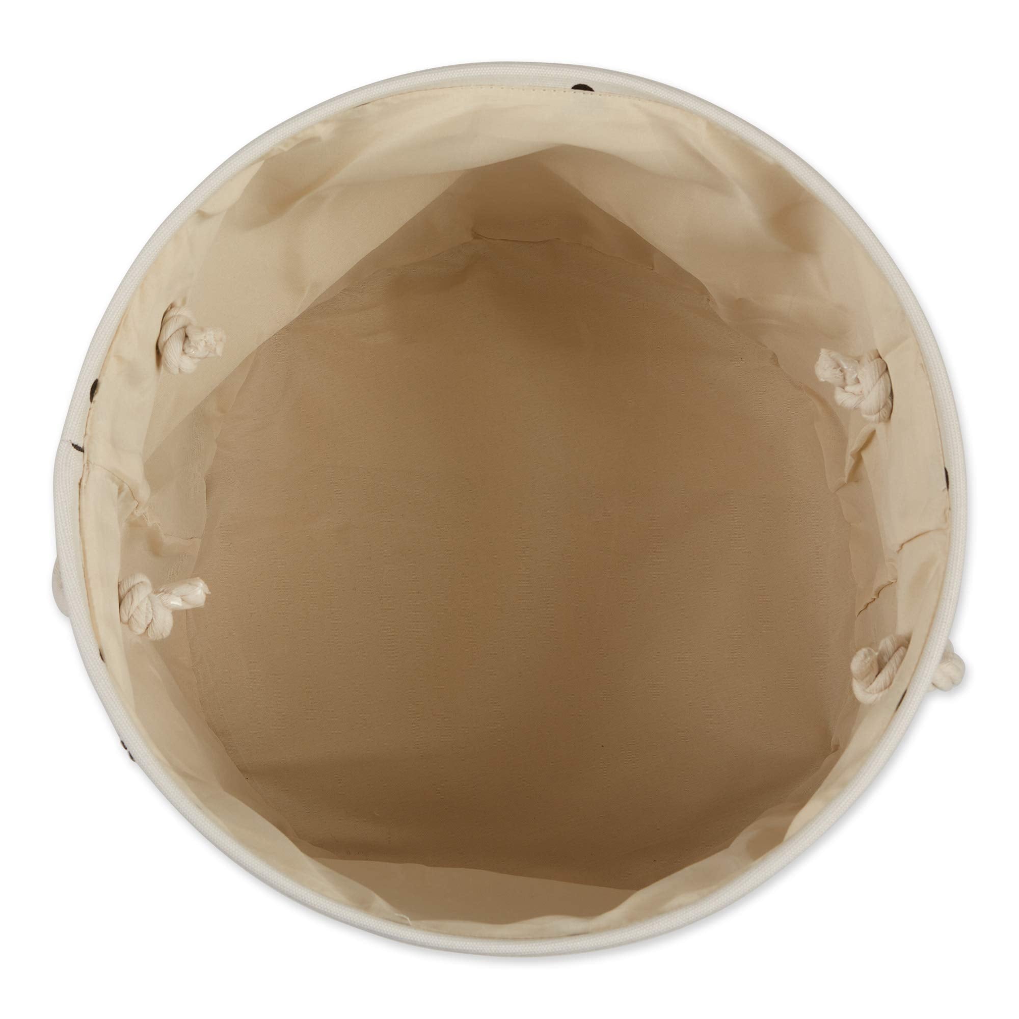 Bone Dry Pet Storage Collection Paw and Bone Print, Medium Round, 12x15x15, Black