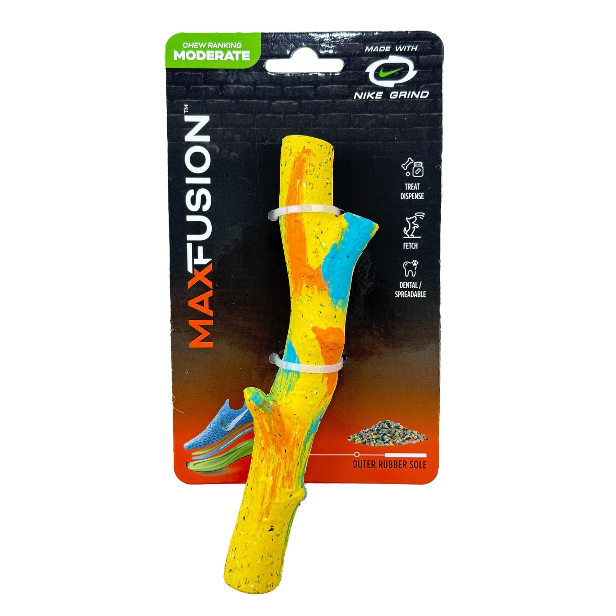 Max Fusion With Nike Grind, Dog Sticks, Arlee Twiggy Dog Toy, Chew Toy For Play, Fetch, Tug, M