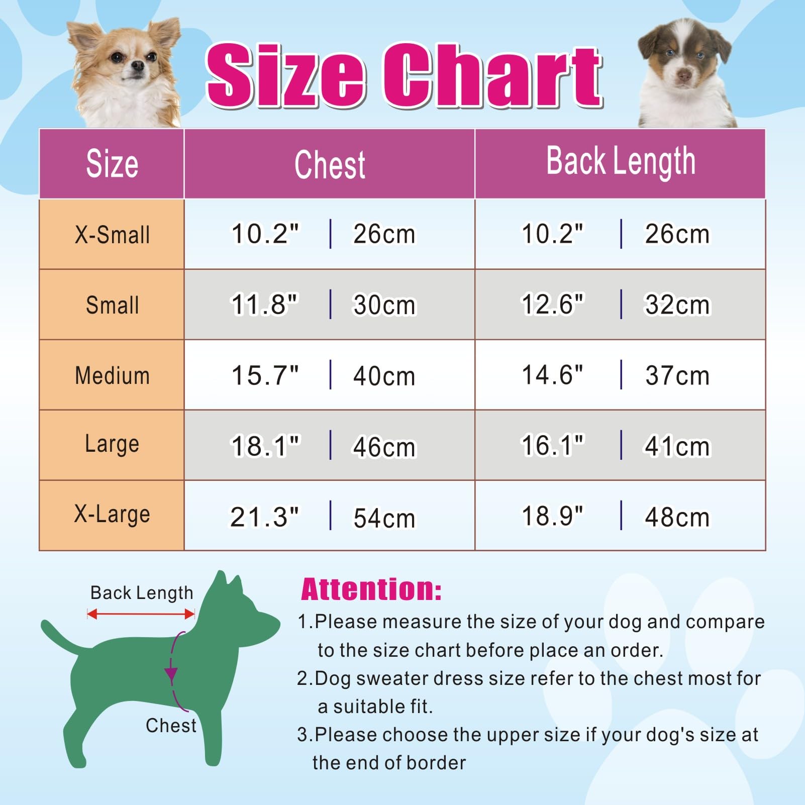 Jecikelon Pet Dog Sweaters for Small Dogs Dress with Snow Knitwear Turtleneck Pullover Dog Clothes Warm Winter Puppy Sweater Lon