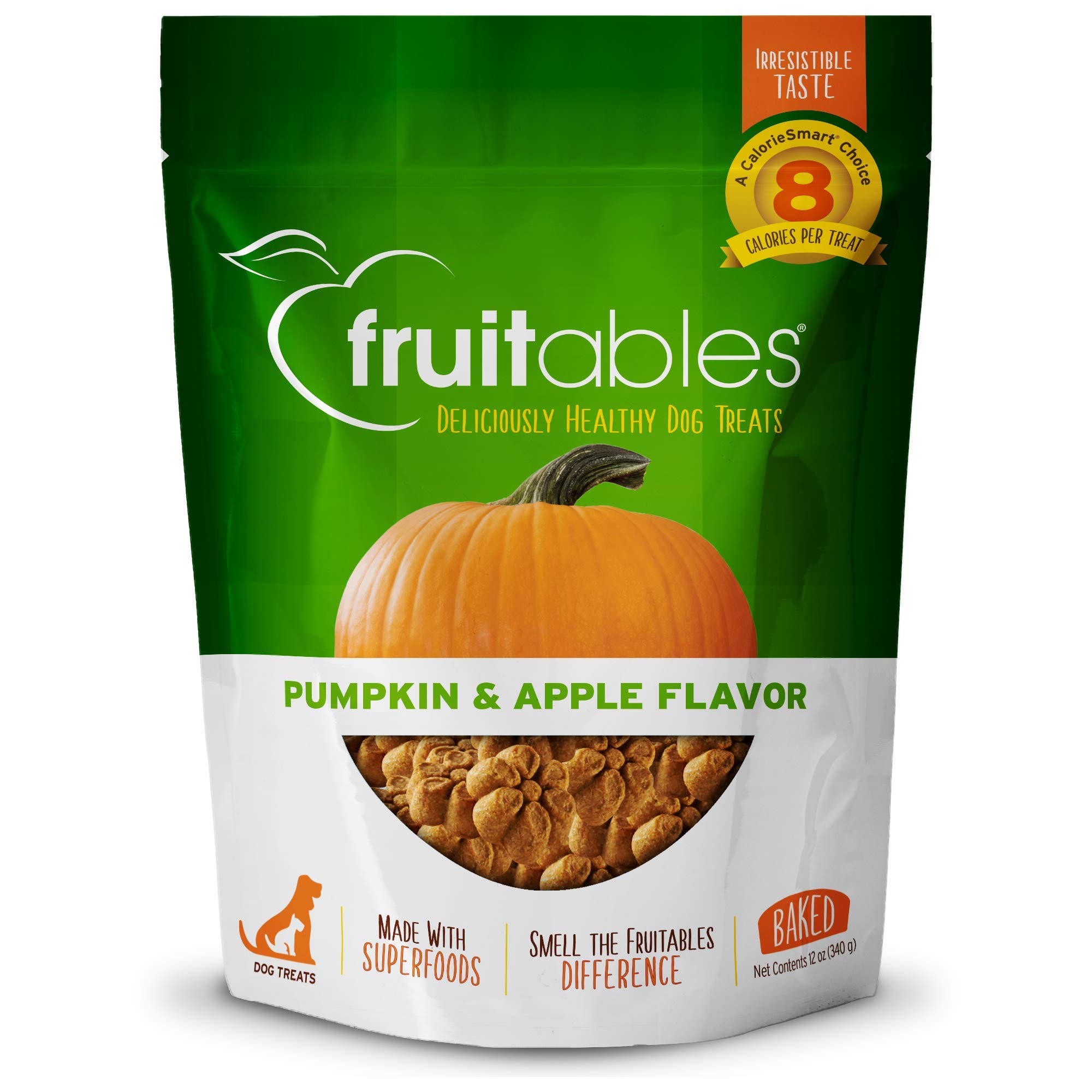 Fruitables Baked Dog Treats ?Pumpkin And Apple ?Dry Biscuit ?12Oz