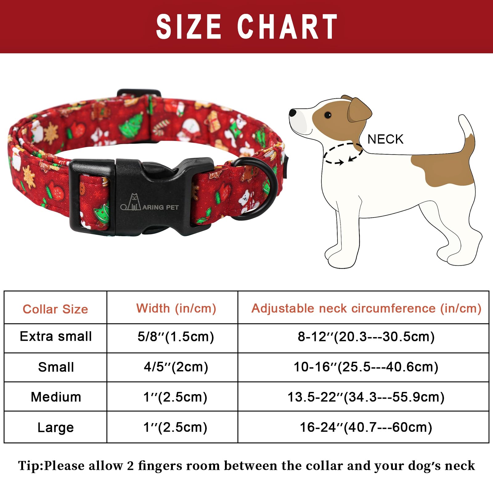 Aring Pet Christmas Dog Collar Cute Santa Claus Dog Collar, Adjustable Cotton Red Dog Collars Puppy Collar For Small Medium Large Boy And Girl Dogs