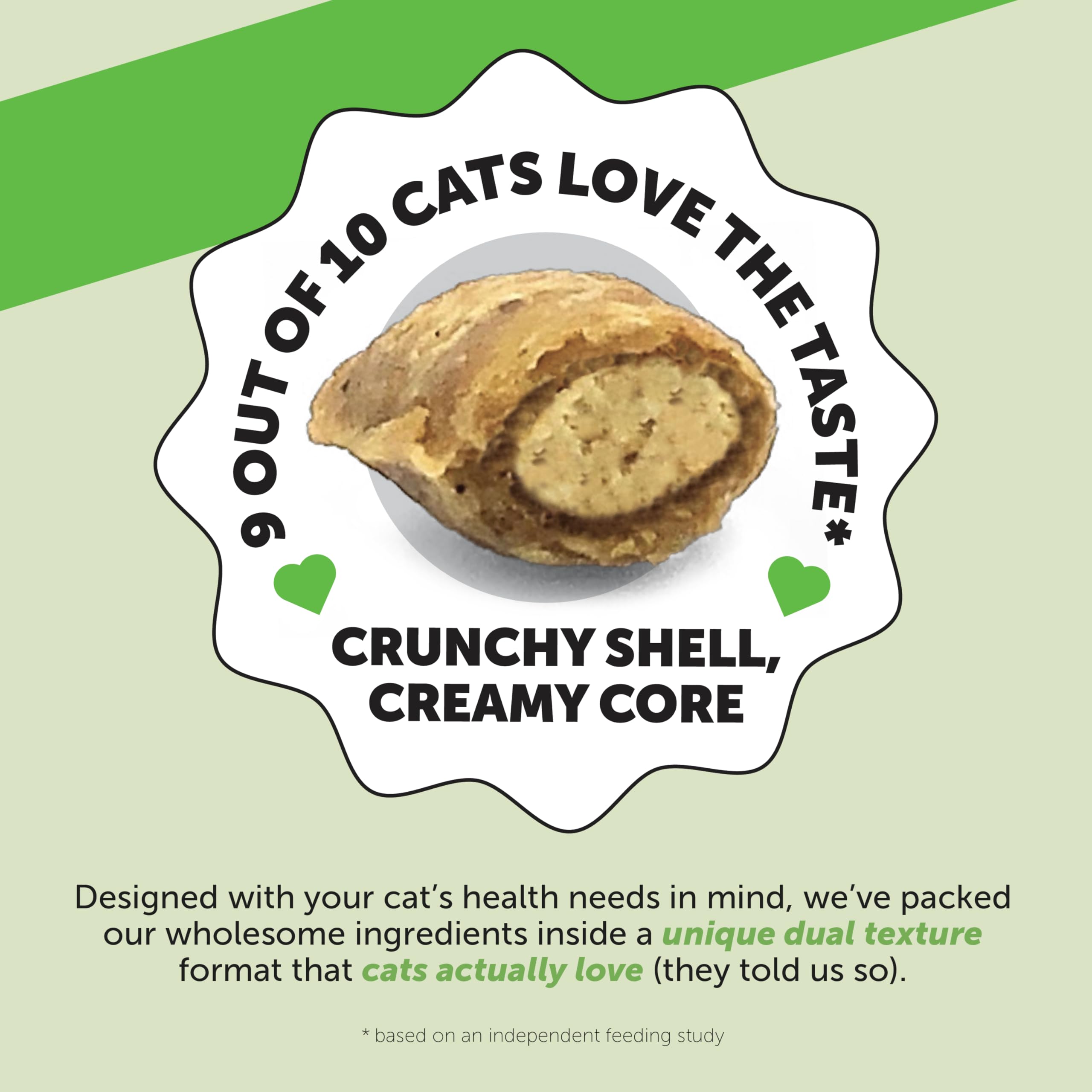 Cat Hairball Support Crunchy & Creamy Chews, Hairball Remedy Treats, Cat Furball Treatment, Supports Skin & Coat, Vitamins for D