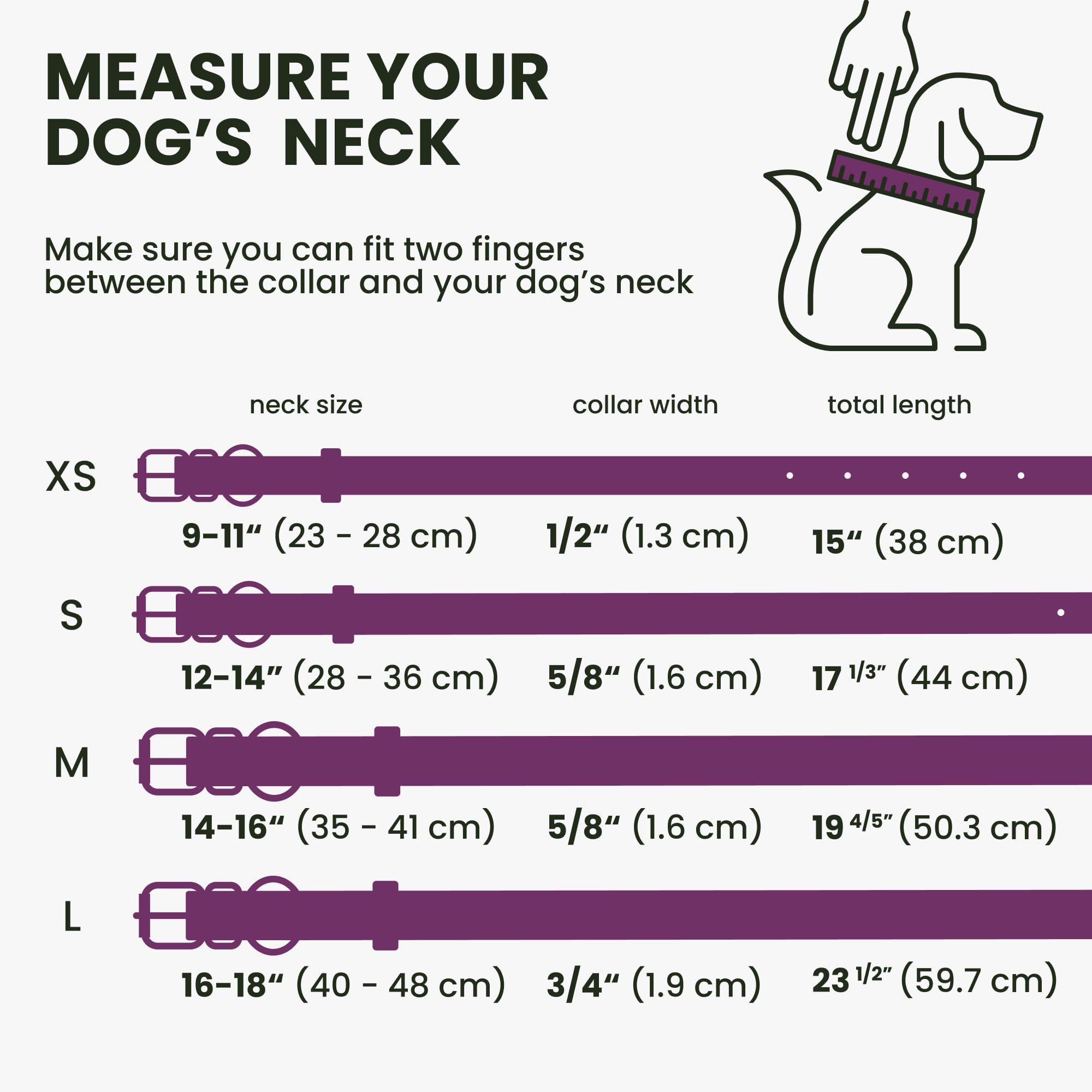 Bronzedog Rolled Leather Dog Collar For Small Medium Large Dogs With Qr Id Tag (L: 16-18 Inch, Plum)