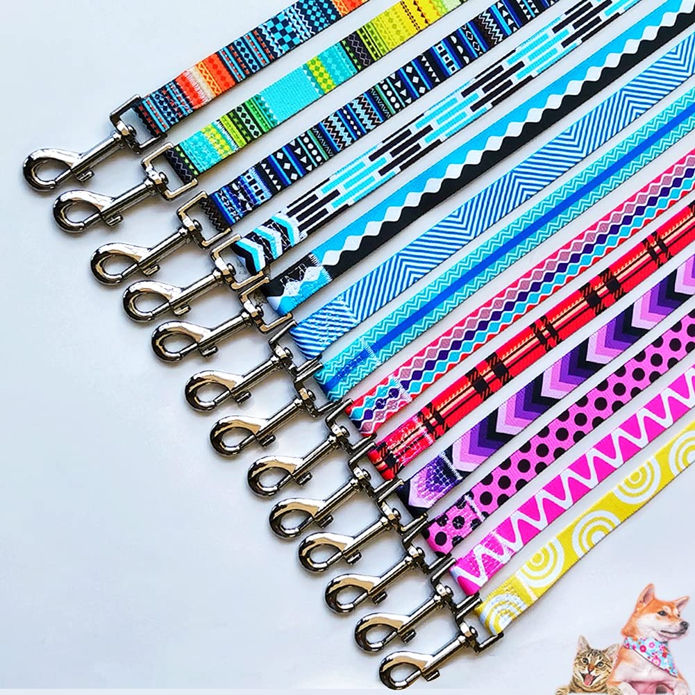 Maypaw 6Ft Nylon Dog Leash Printing Floral Pattern Colorful Pet Leash For Puppy Small Medium Large Dogs