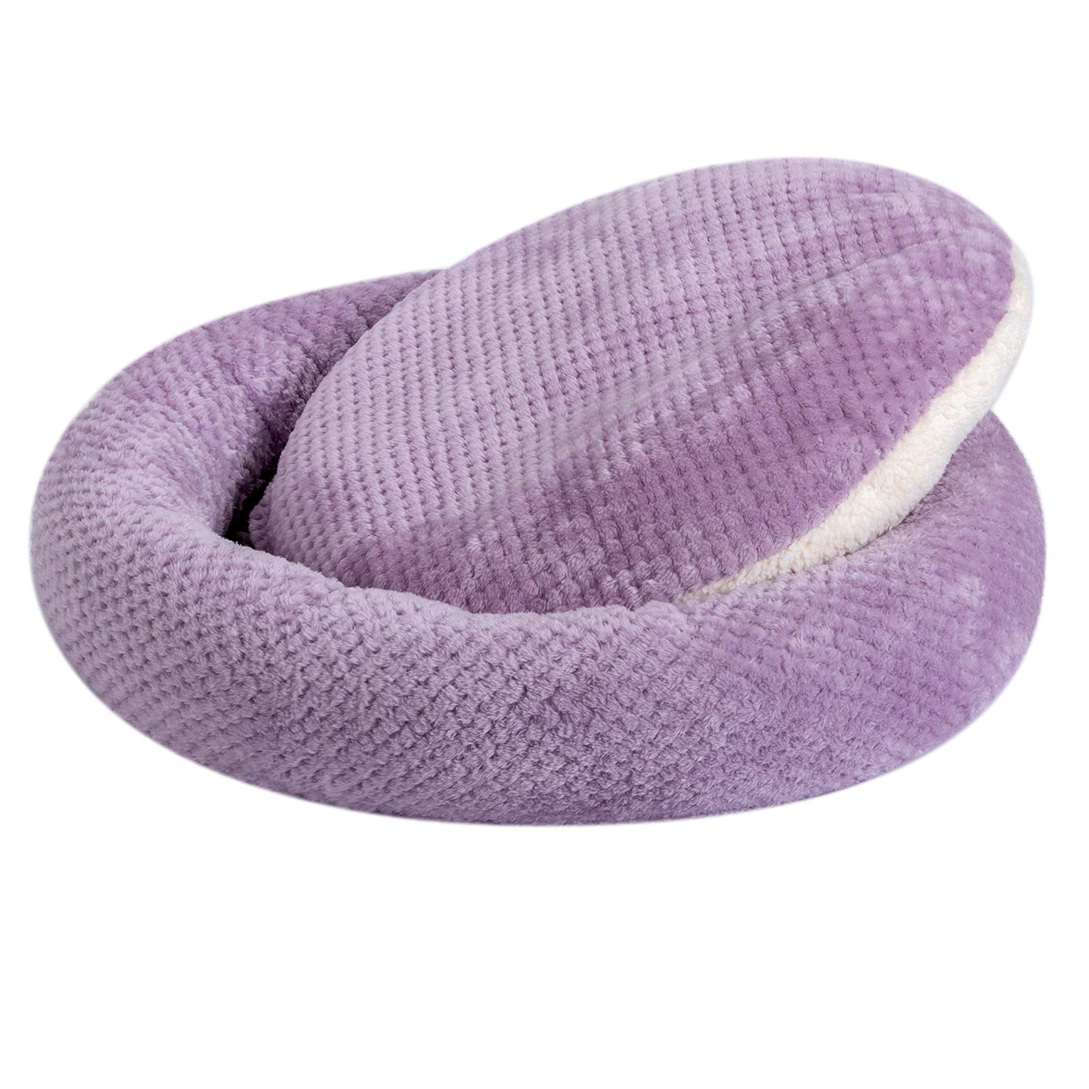 Wonder Miracle Fuzzy Deluxe Pet Beds, Super Plush Dog Or Cat Beds Ideal For Dog Crates, Machine Wash & Dryer Friendly (24' X 24', Lavender)
