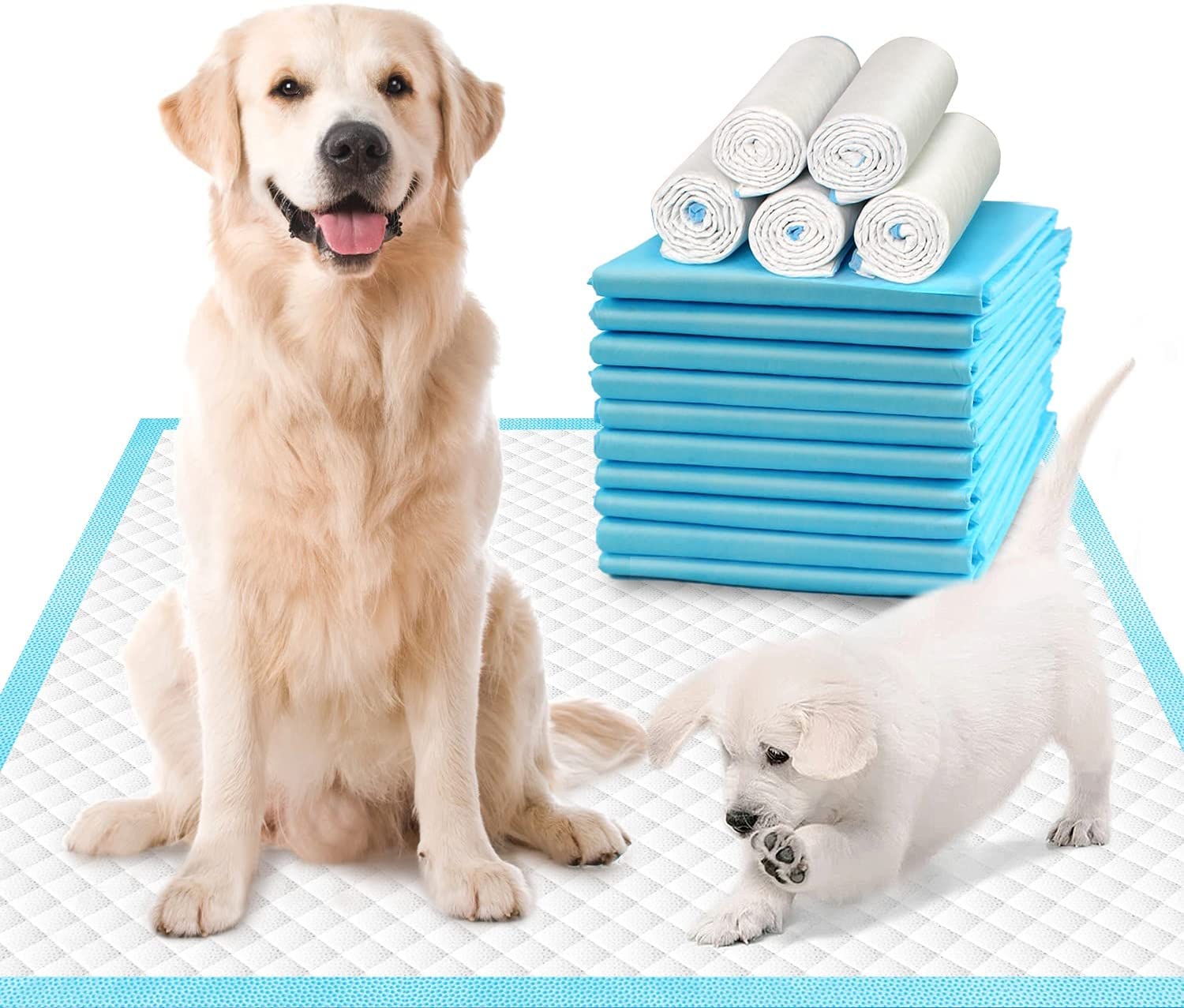 DEEP DEAR Extra Large Dog Pads 30 x26  30 Count, Thicker Puppy Pads for Potty Training, Super Absorbent Pee Pads for Dogs, Leak-