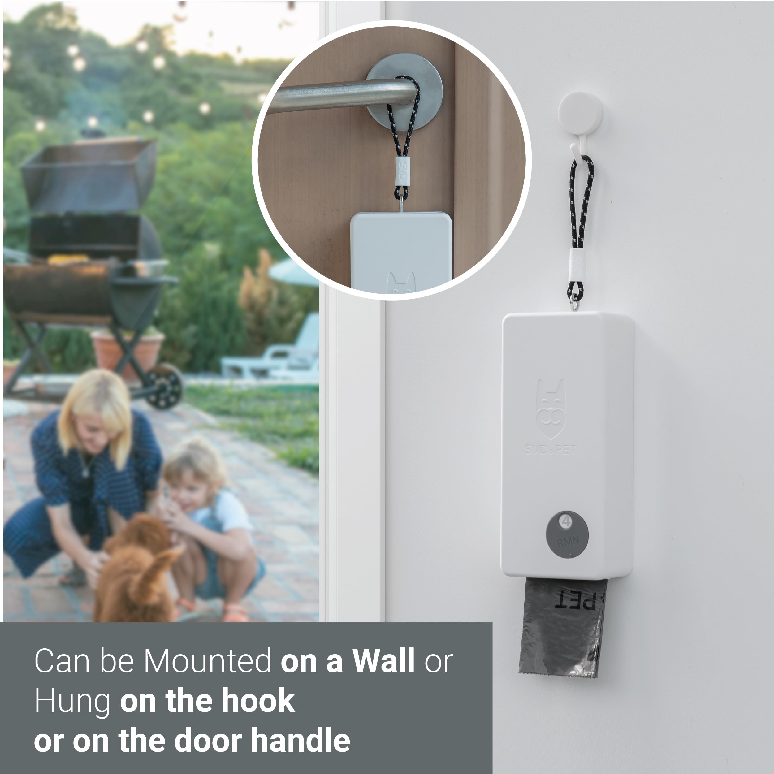 Svd.Pet Dog Poop Bag Dispenser, Outdoor Or Indoor Pet Waste Bag Dispenser Station, Wall Mount Or Hanging With Strap. Easy To Ref