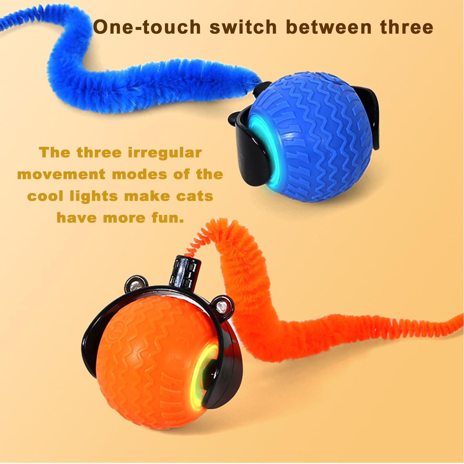 Frsba 2Pcs Interactive Cat Ball Toy, Automatic Interactive Cat Toys For Indoor Cats, Smart Self Rolling Ball For Bored Indoor Ad