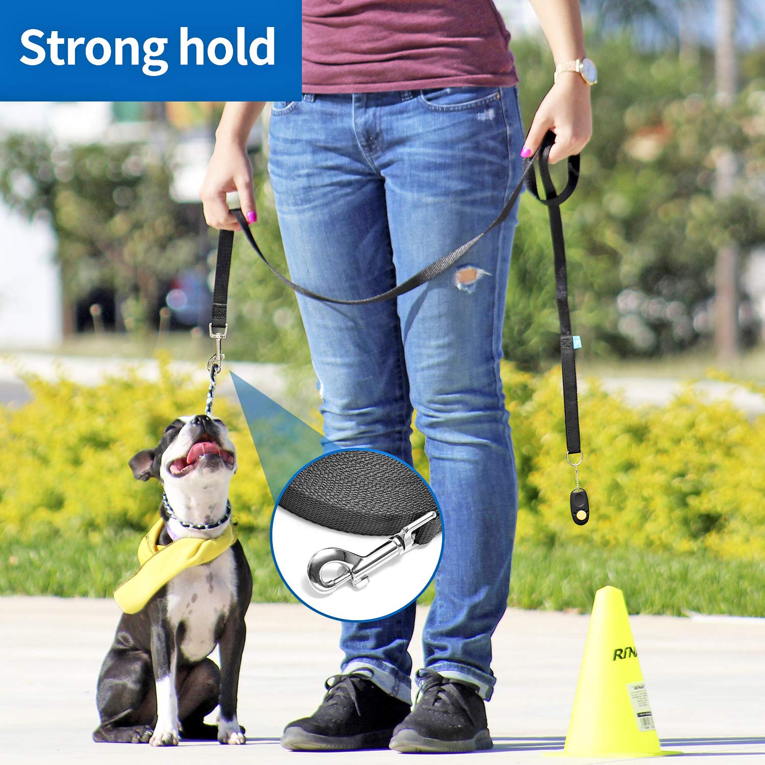 Baapet 15/20/30/50/100 Ft Long Dog Training Leash With Clickers For Small  Medium And Large Dogs Or Cats (100 Feet  Purple) -Like New