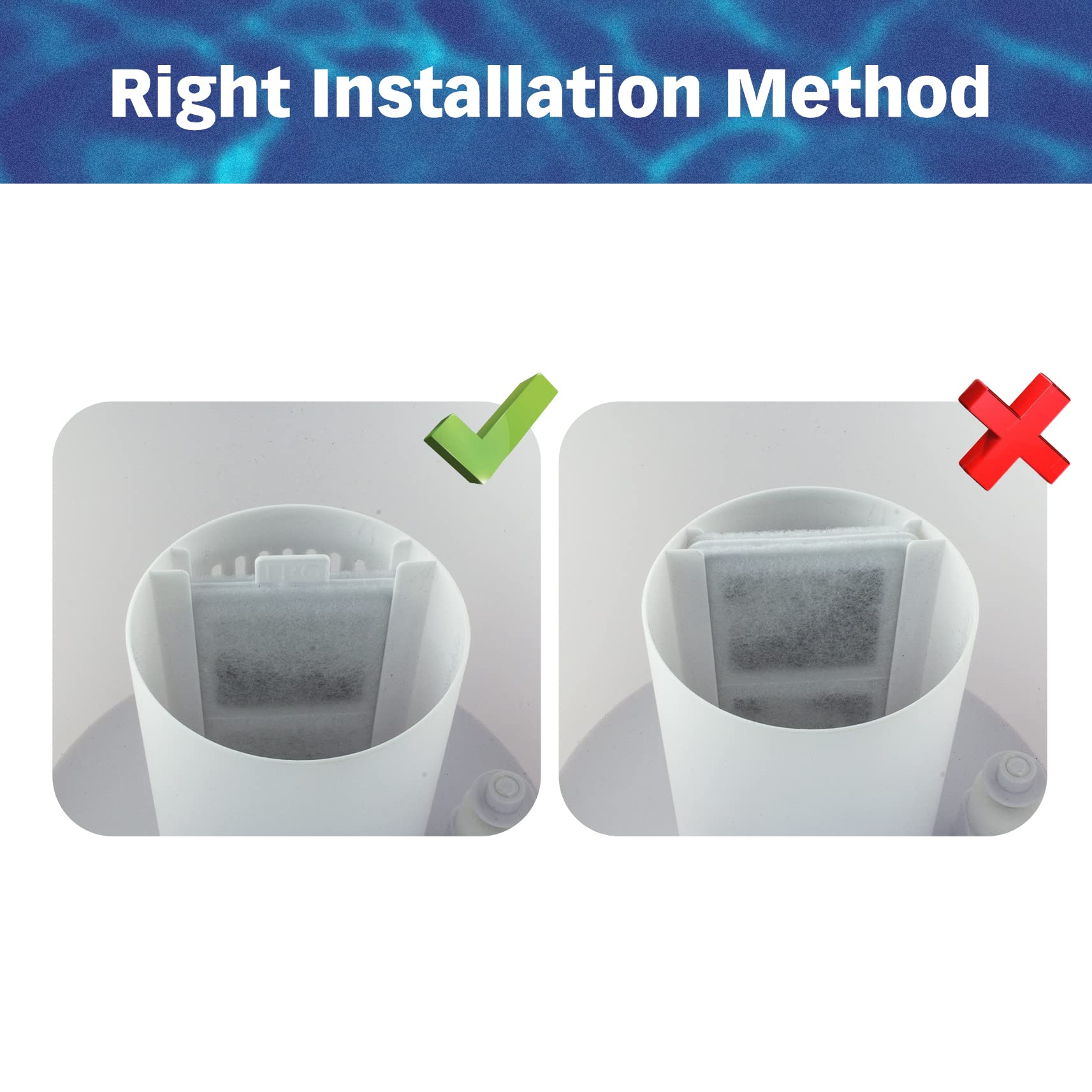 Pet Standard Replacement Large Water Filter Compatible With Whisker City Automatic Pet Fountain, Pack Of 10