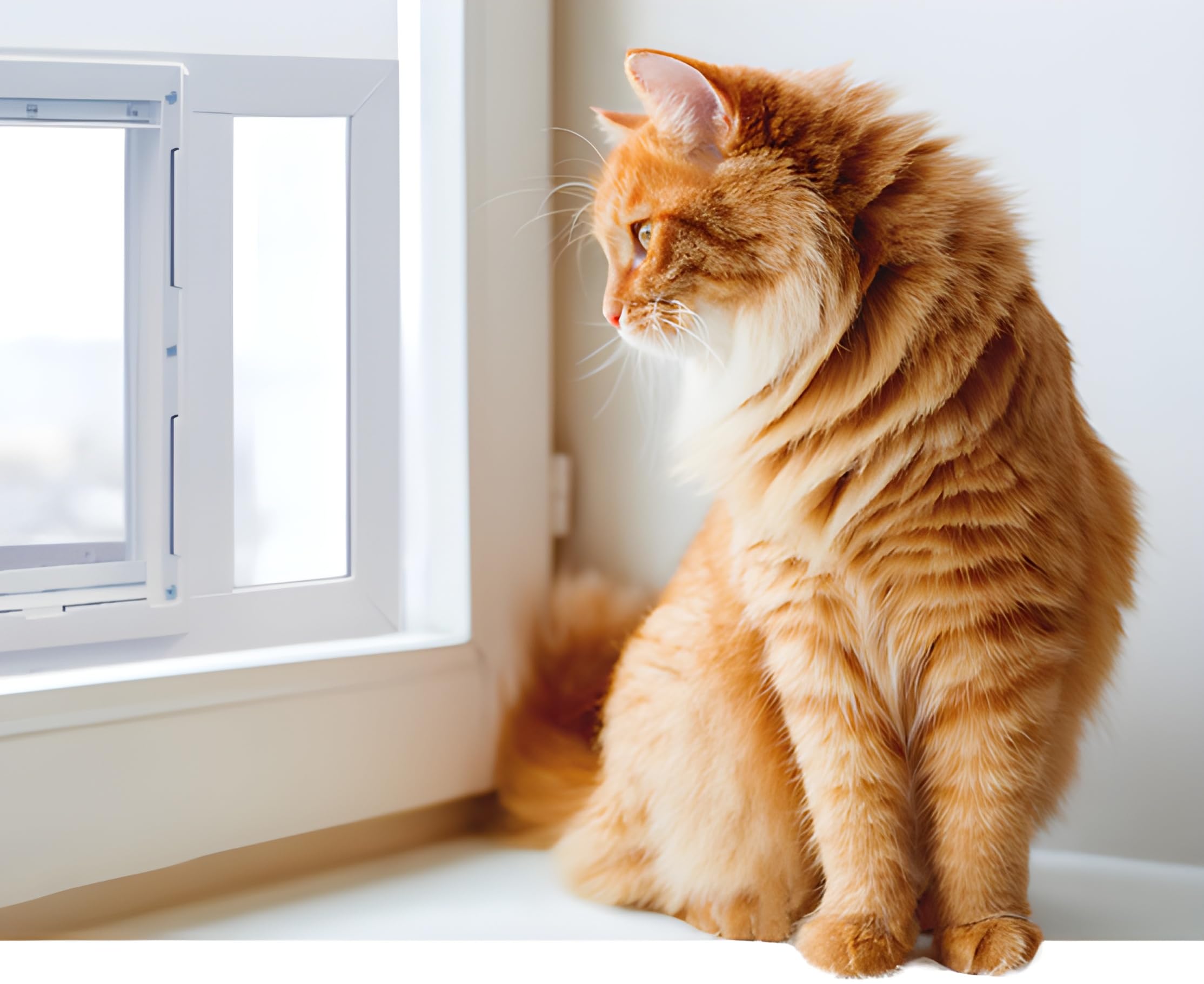 Ideal Pet Products Aluminum Sash Window Pet Door, Adjustable To Fit Window Widths From 27' To 32', Medium 7” X 11-1/4” Flap Size