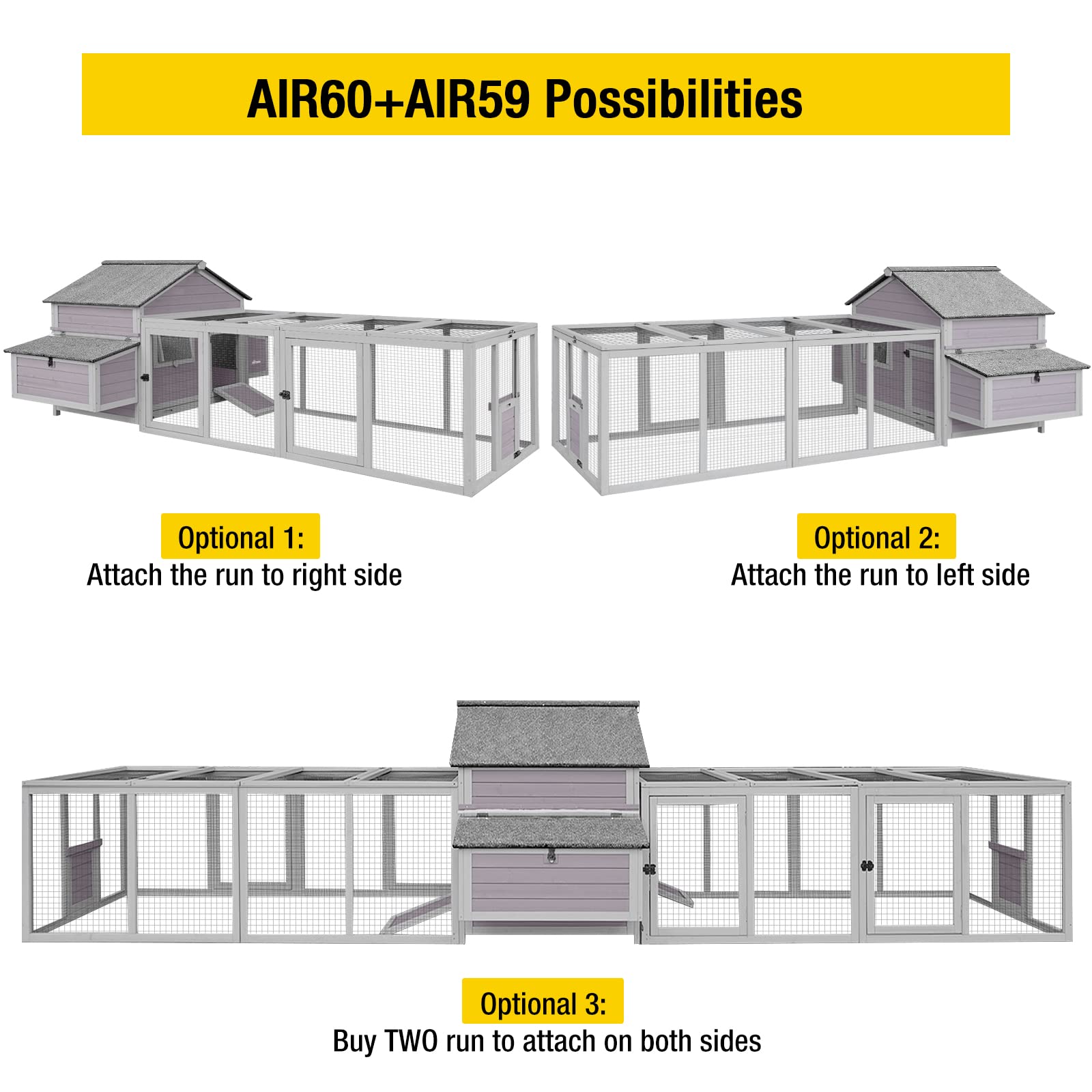 Aivituvin Chicken Coop Run Extension Rabbit Enclosure Outdoor Duck Playpen 20.73 Ft²