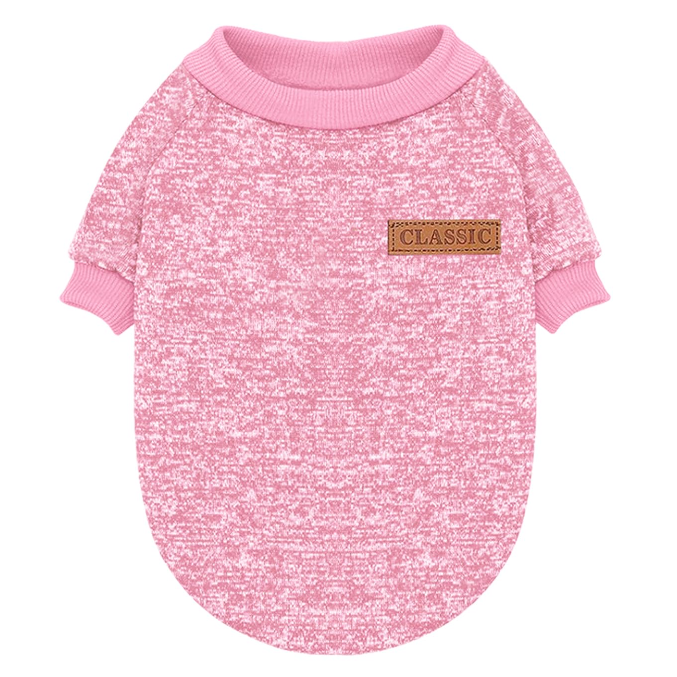 Idepet Pet Dog Classic Sweater, Fleece Coat For Small,Medium Dog,Warm Pet Dog Cat Clothes,Soft Puppy Customes 2 Color (Xl, Pink)