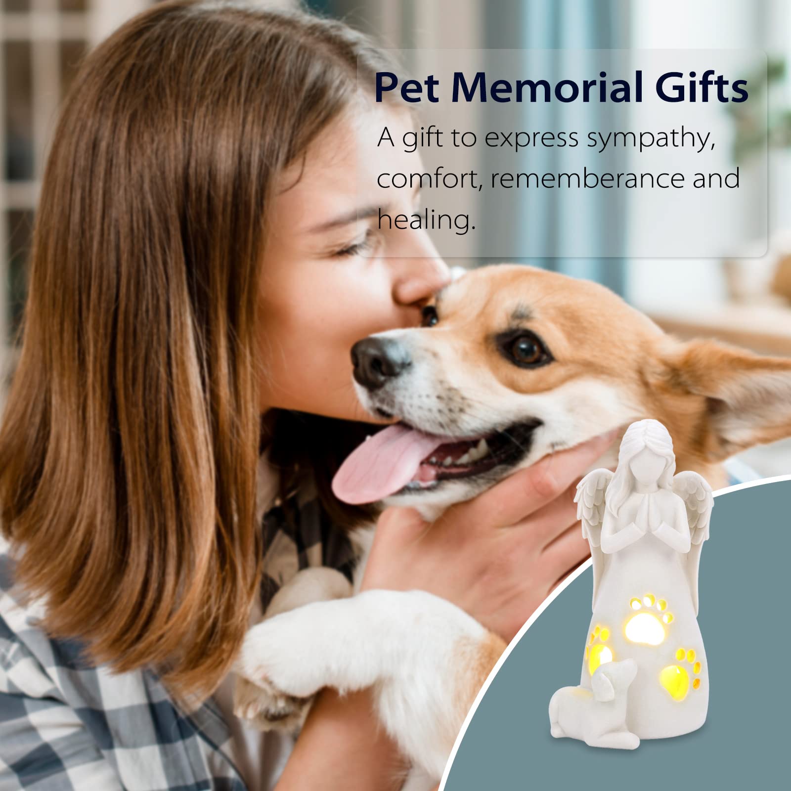 Bearae Dog Memorial Gifts, Dog Candle Holder Statue, Pet Memorial Gifts, Pet Loss Gifts, Bereavement Gifts, Pet Sympathy Gifts F