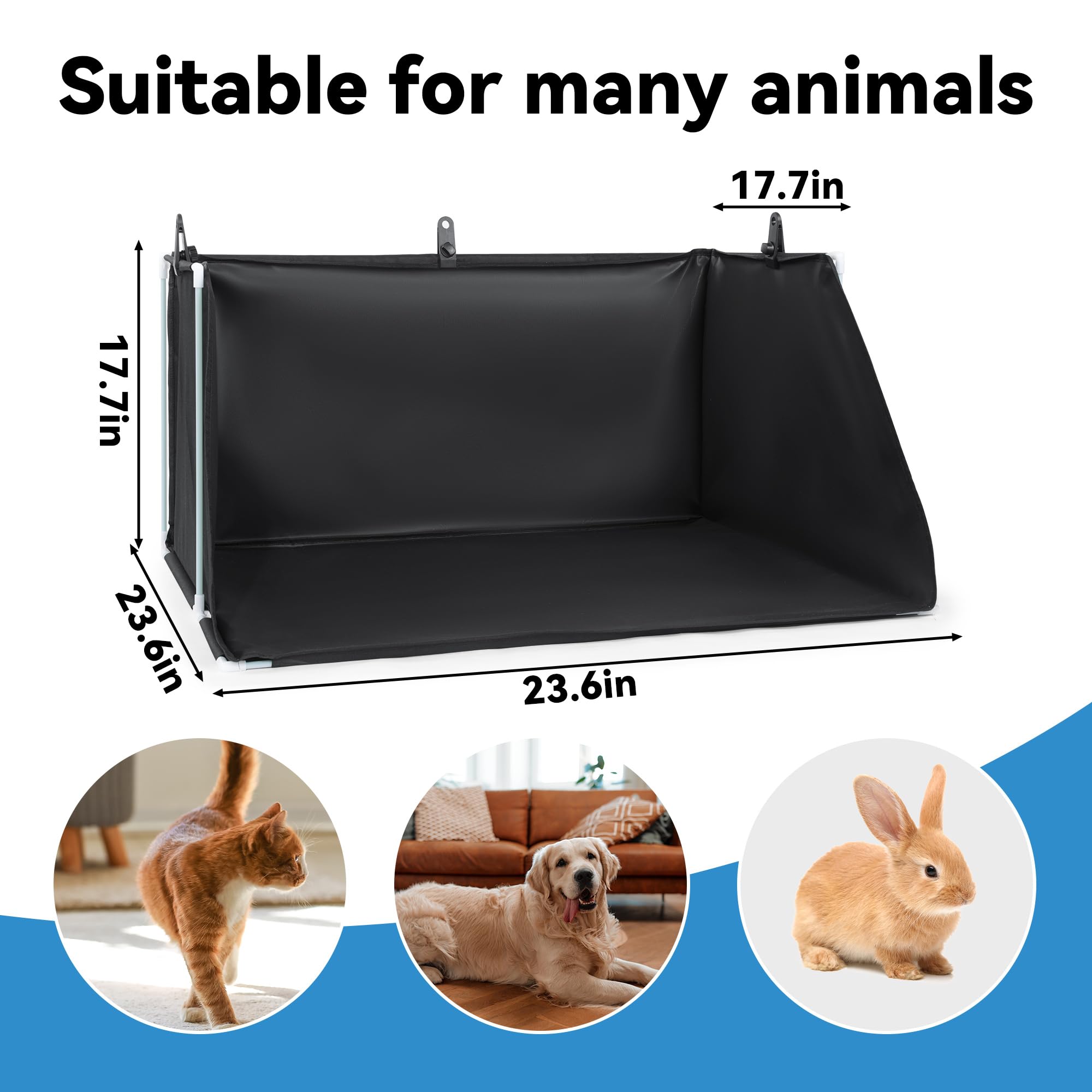 Mabozoo Dog Pee Pad Holder With High Walls, Foldable Dog Litter Box Potty Shields Indoor Potty For Small And Medium Pets, No Spi