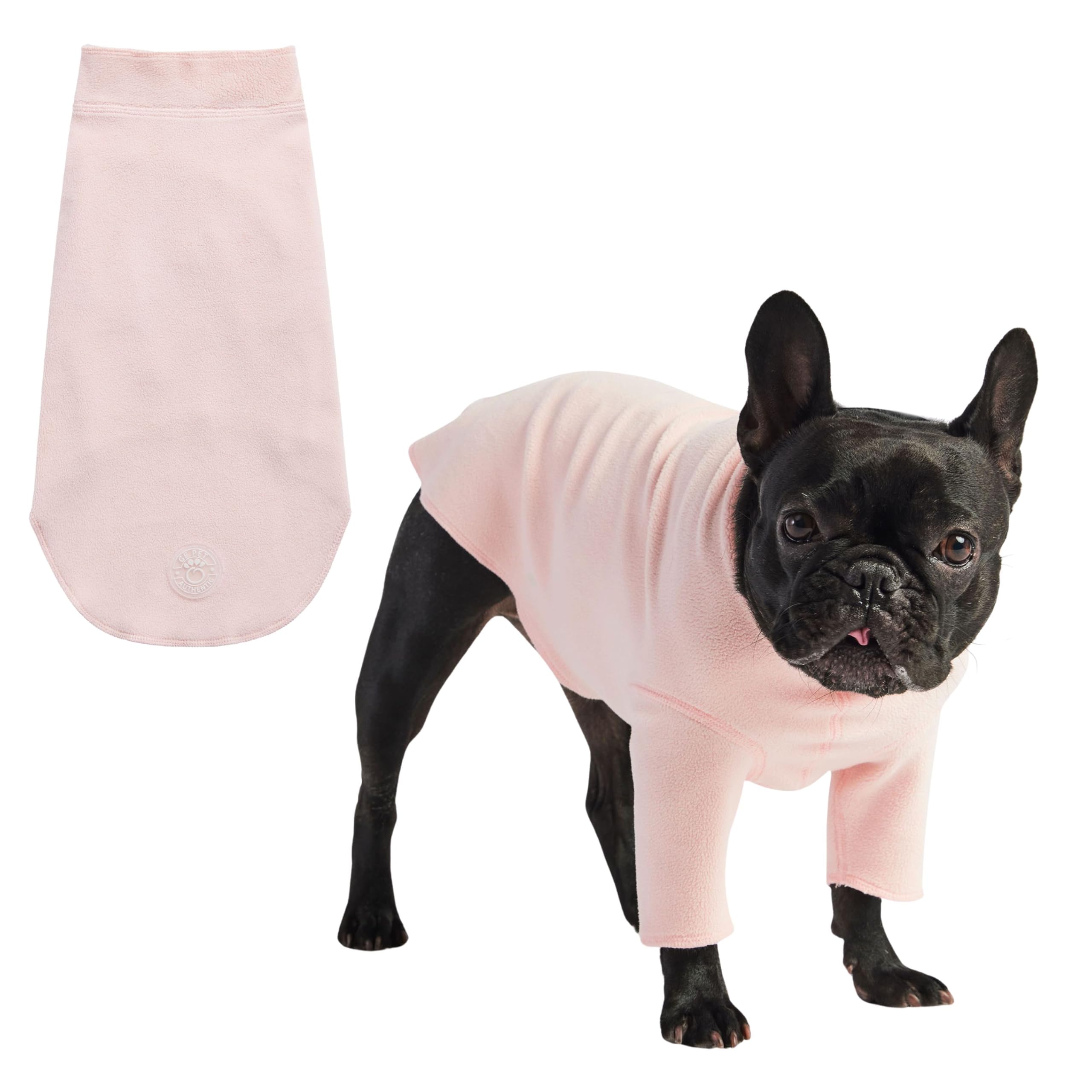 Gf Pet Gondola Base Layer For Dogs | Micro Polar Fleece Dog Bodysuit | Warm 4-Way Stretch Onesie | Full Body Coverage, Protection From Cold | Pajamas & Winterwear - Pink - Large