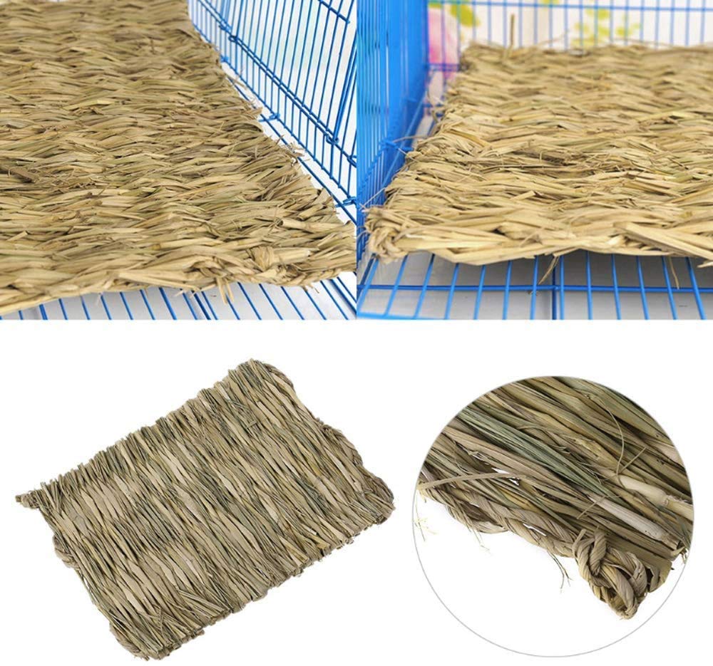 Grass Mat For Rabbit Bunny Chew Toys Woven Bed Mat For Guinea Pig Chinchilla Squirrel Hamster Cat Dog And Small Animal (22Pcs Grass Mat)