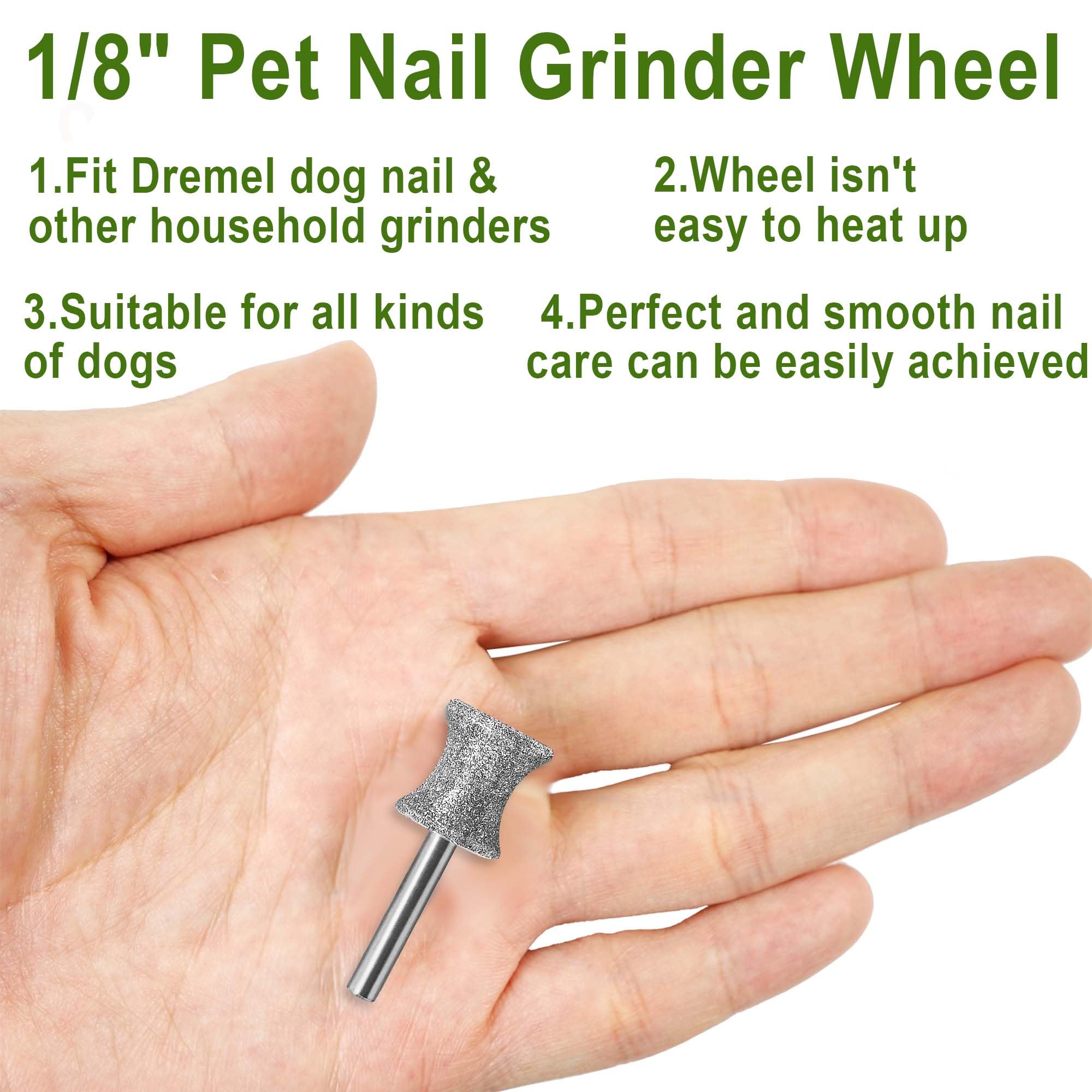 PLATGO Diamond Dog Nail, 1/8'' Nail Tool for Dogs, for Animals Nail Care & Home Grinder Tools for Dogs