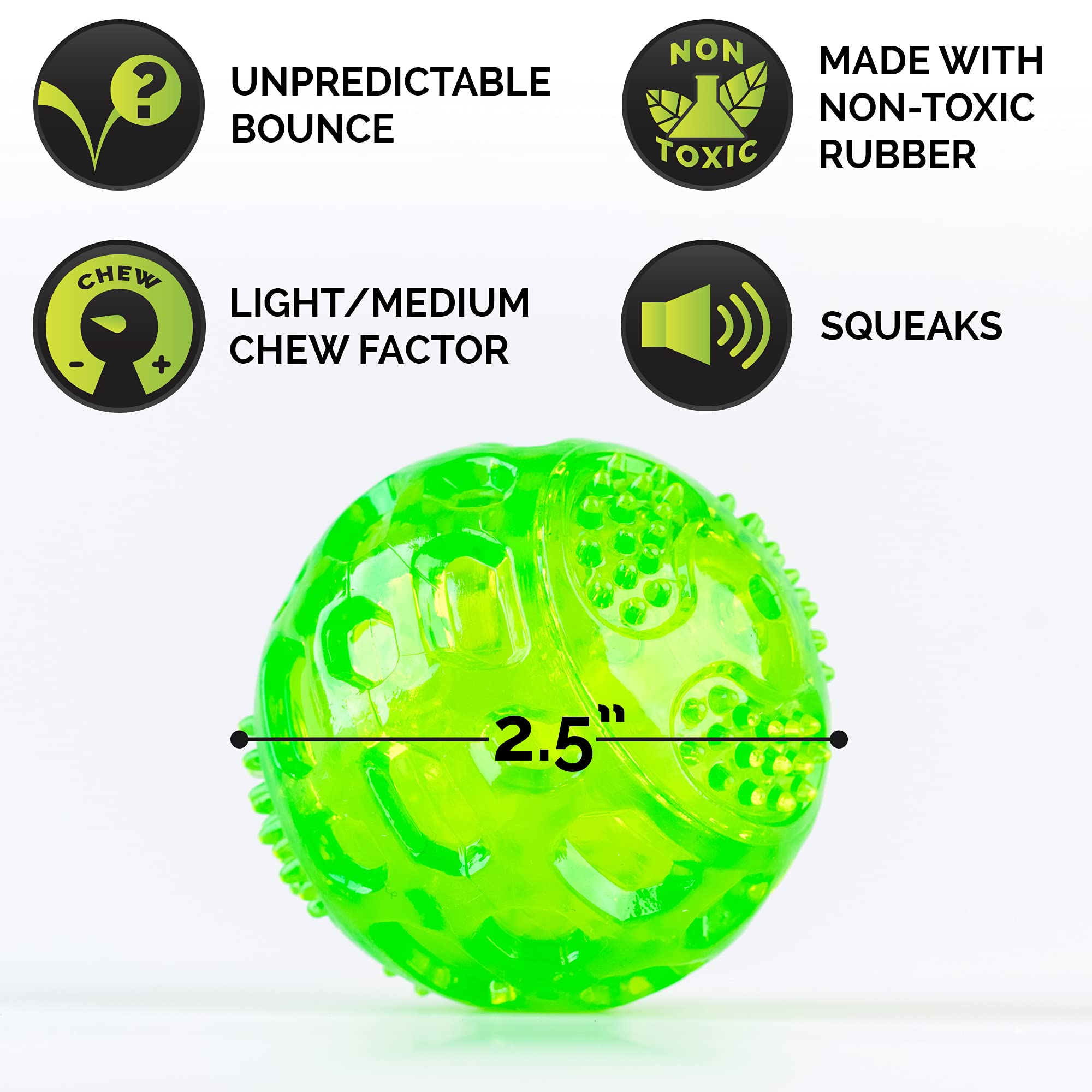 Hyper Pet Durasqueak Dog Ball Dog Toys (Interactive Dog Toys That Float & Squeak) Squeaky Dog Toys & Dog Balls For Playing, Fetching & Retrieving - Great Alternative To Traditional Dog Tennis Balls