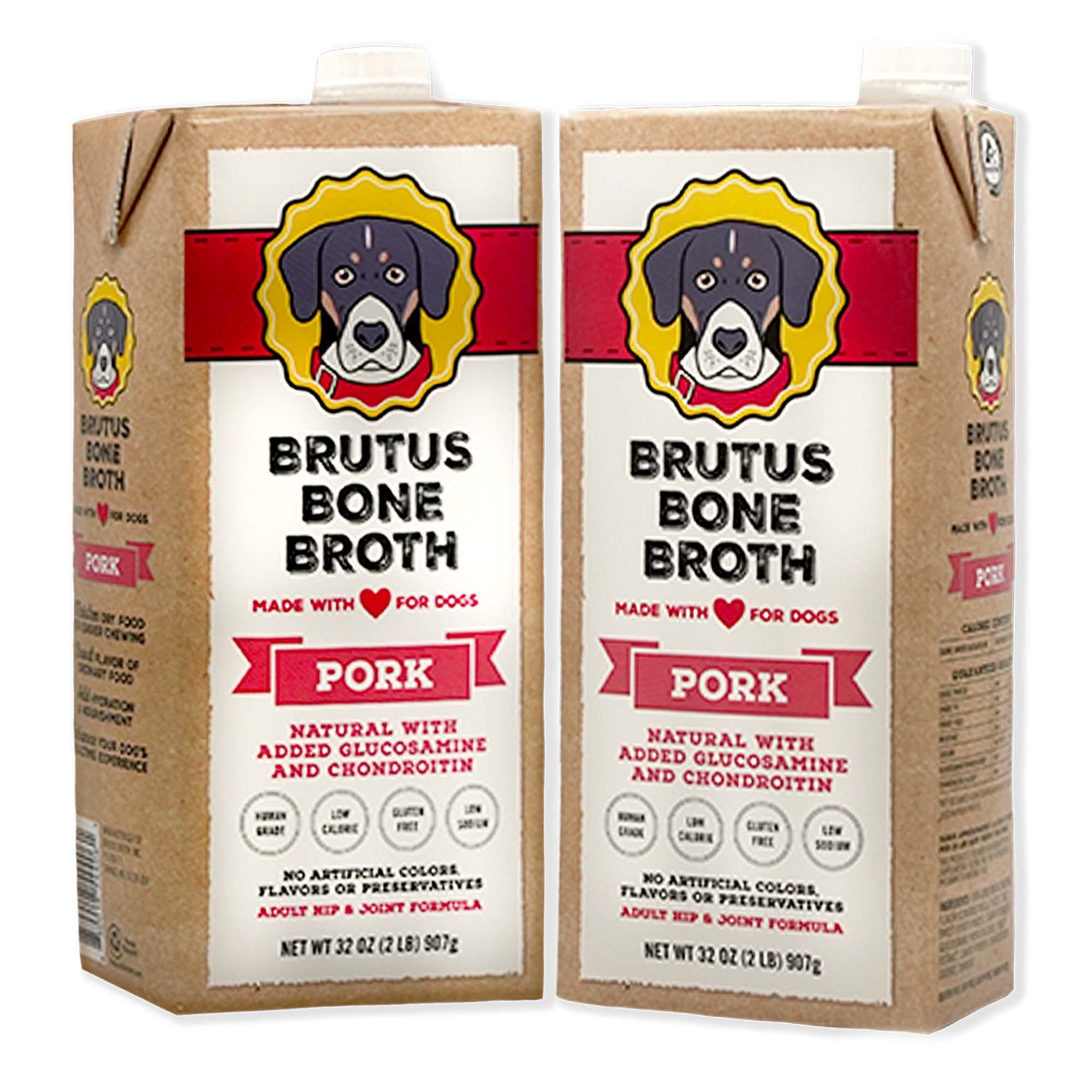 Brutus Bone Broth for Dogs | All Natural | Made in USA | Glucosamine & Chondroitin for Healthy Joints | Human Grade Ingredients