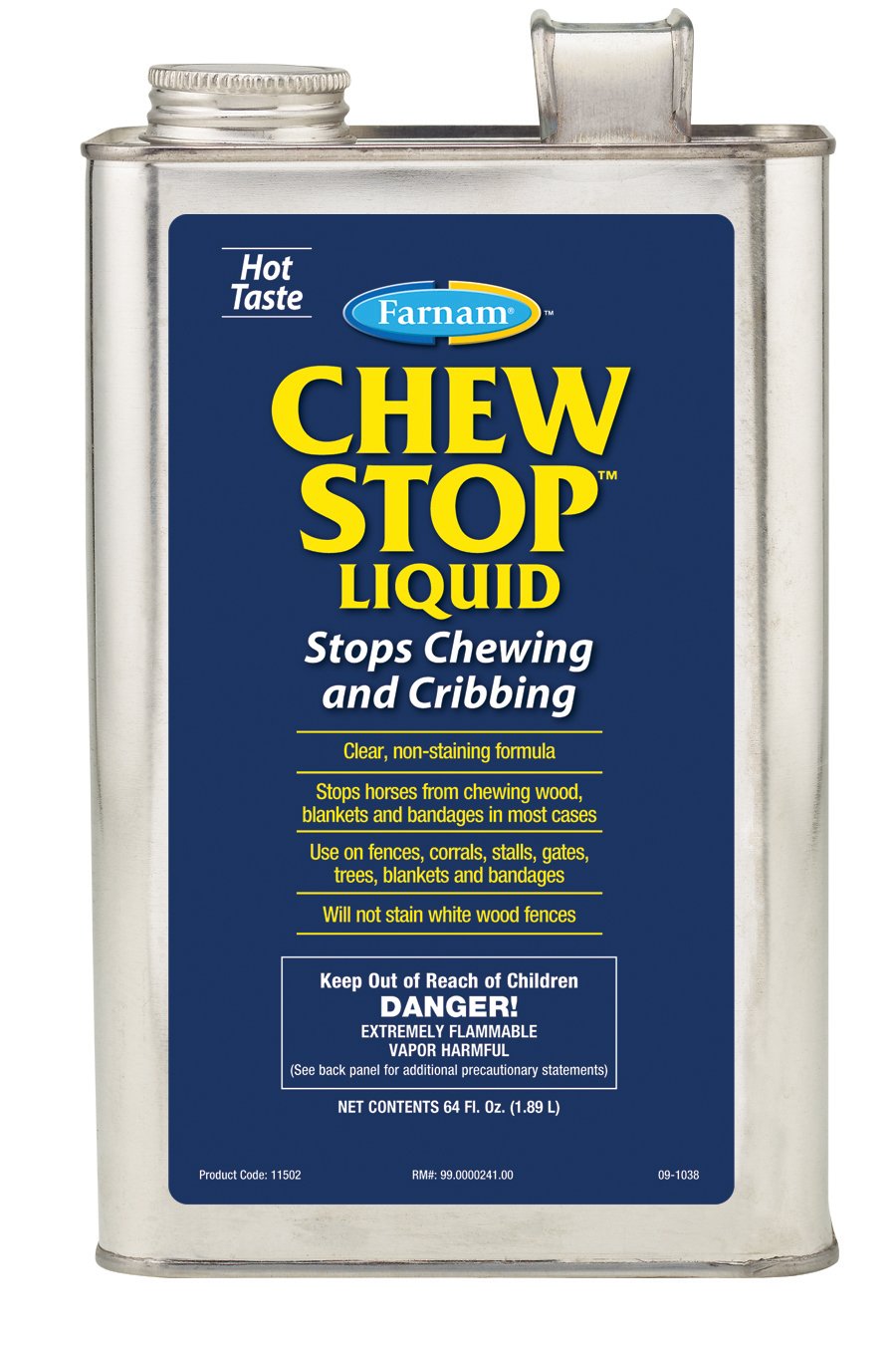 Farnam 272582 Chew Stop Liquid Chewing Deterrent for Horses, 64 oz