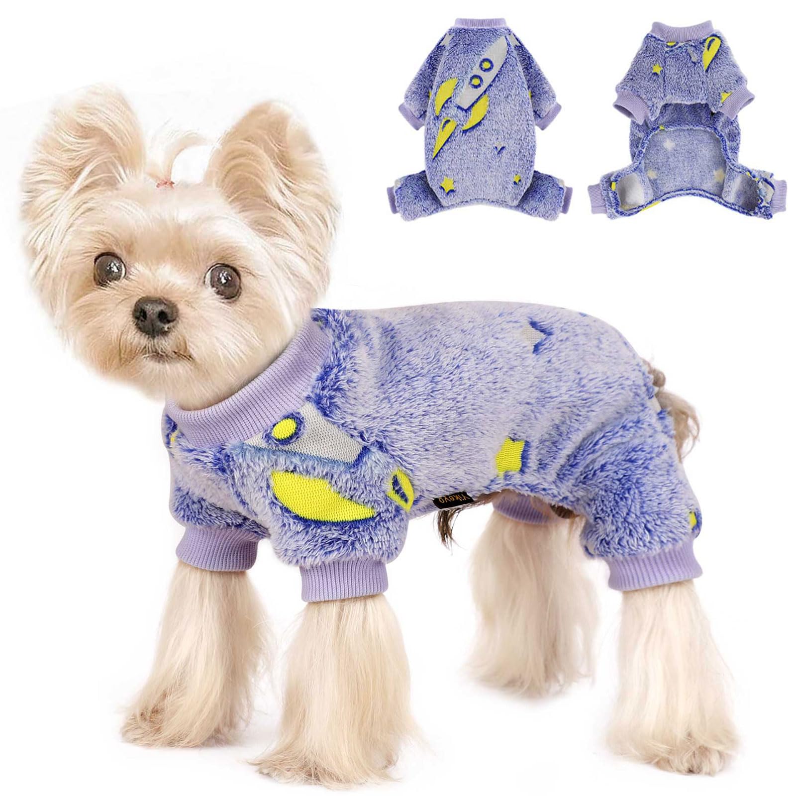 Petpajamas Dog Pjs For Small Dogs - Warm Fleece Onesies, Soft Pup Sweaters For Male & Female Puppies