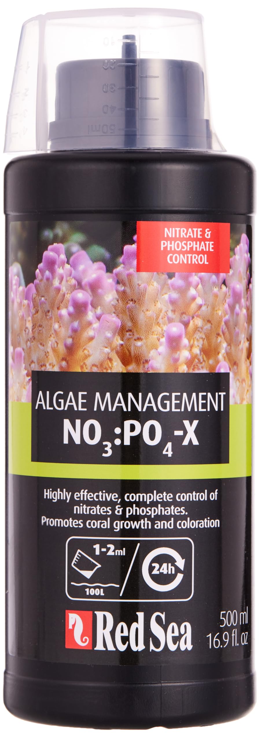 Red Sea Fish Pharm Are22203 No3:Po4-X Biological Nitrate And Phosphate Control For Aquarium, 500Ml/16.9 Fl. 0Z