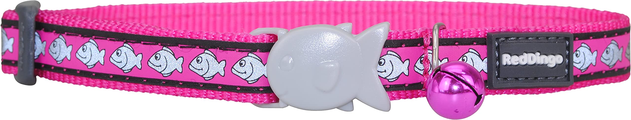 Red Dingo Reflective Cat Collar, One Size Fits All, Hotpink