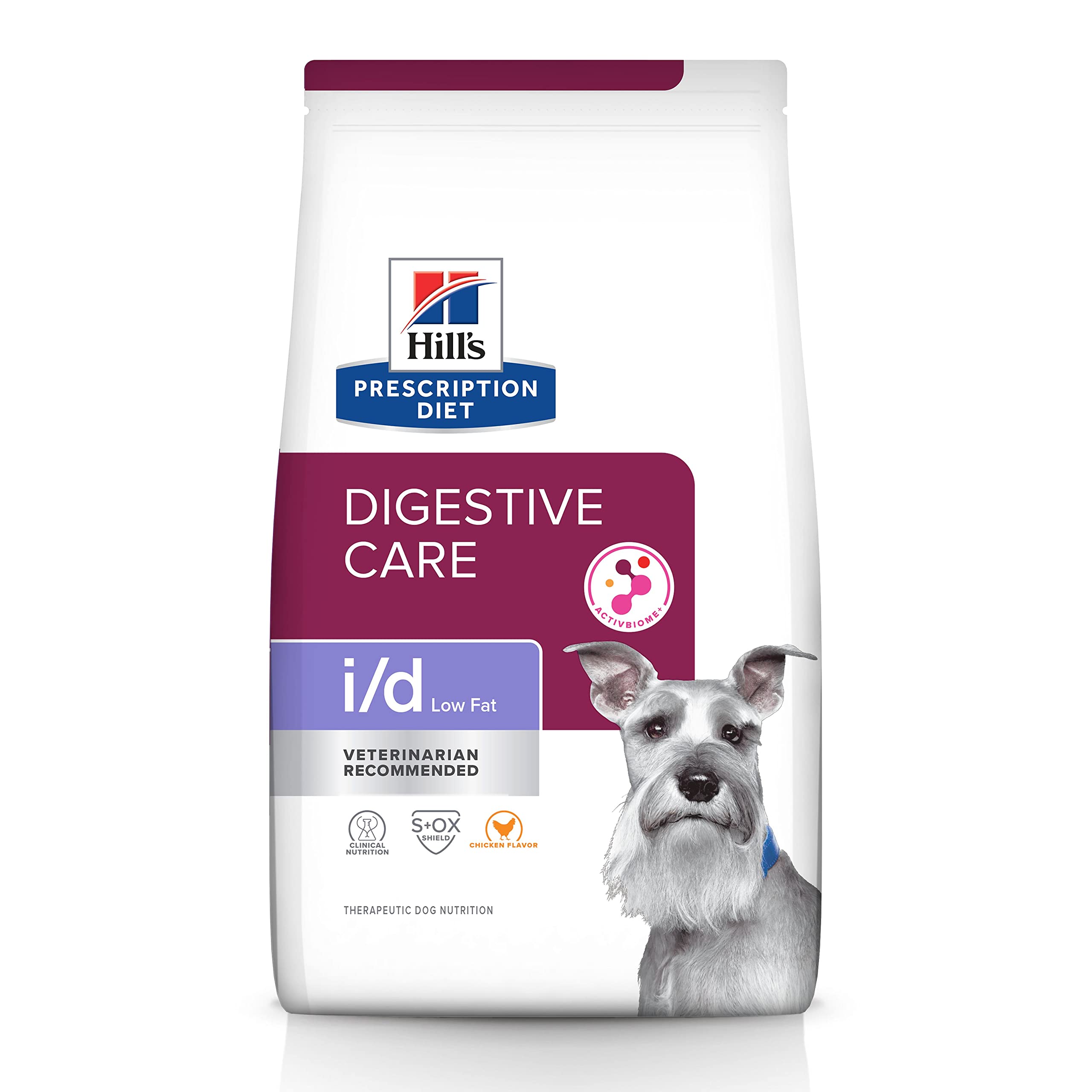 Hills Prescription Diet i/d Low Fat Digestive Care Chicken Flavor Dry Dog Food, Veterinary Diet, 8.5 lb. Bag
