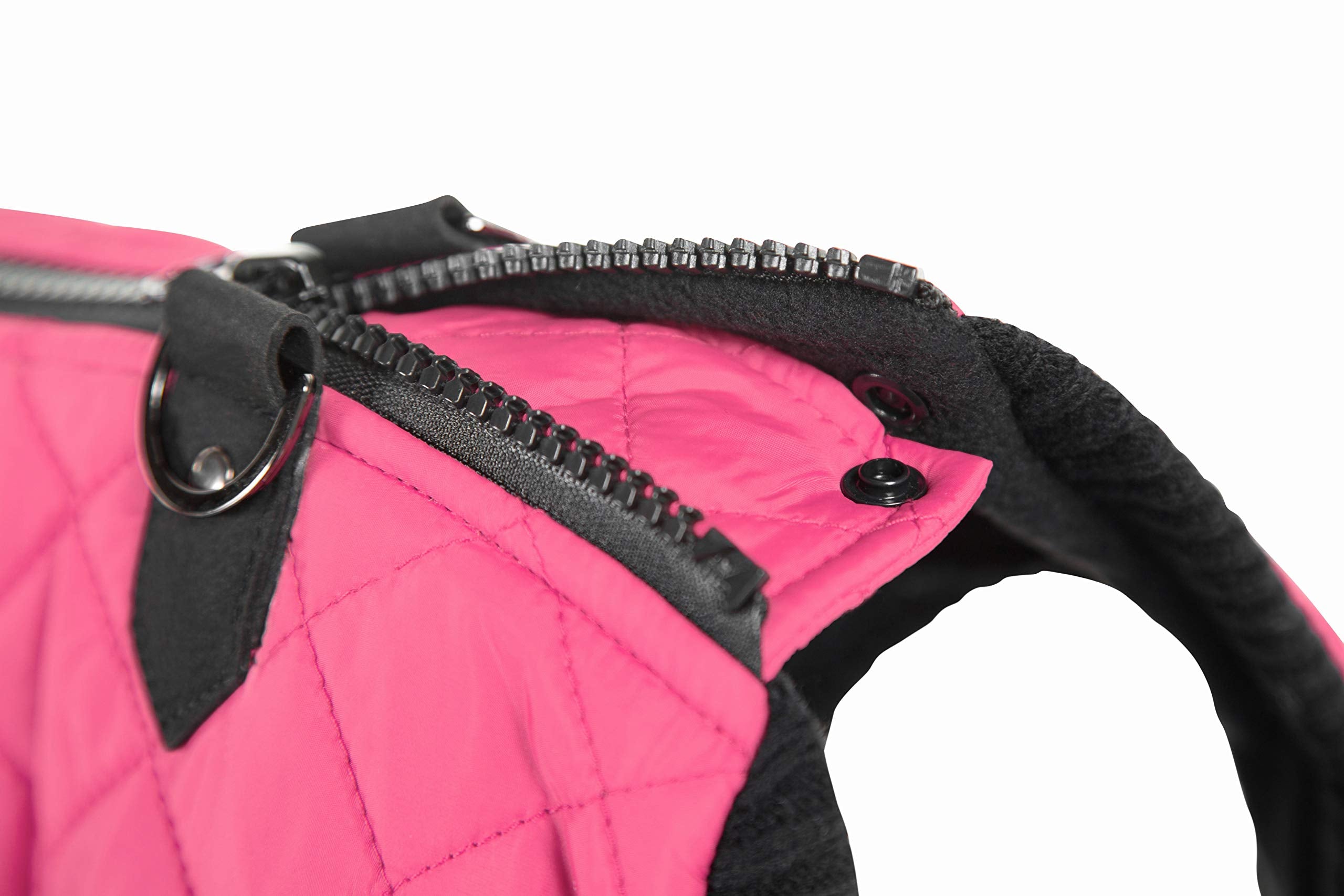 Gooby Fashion Vest Dog Jacket - Pink, X-Small - Warm Zip Up Dog Bomber Vest With Dual D Ring Leash - Winter Water Resistant Small Dog Sweater - Dog Clothes For Small Dogs Boy Or Medium Dogs